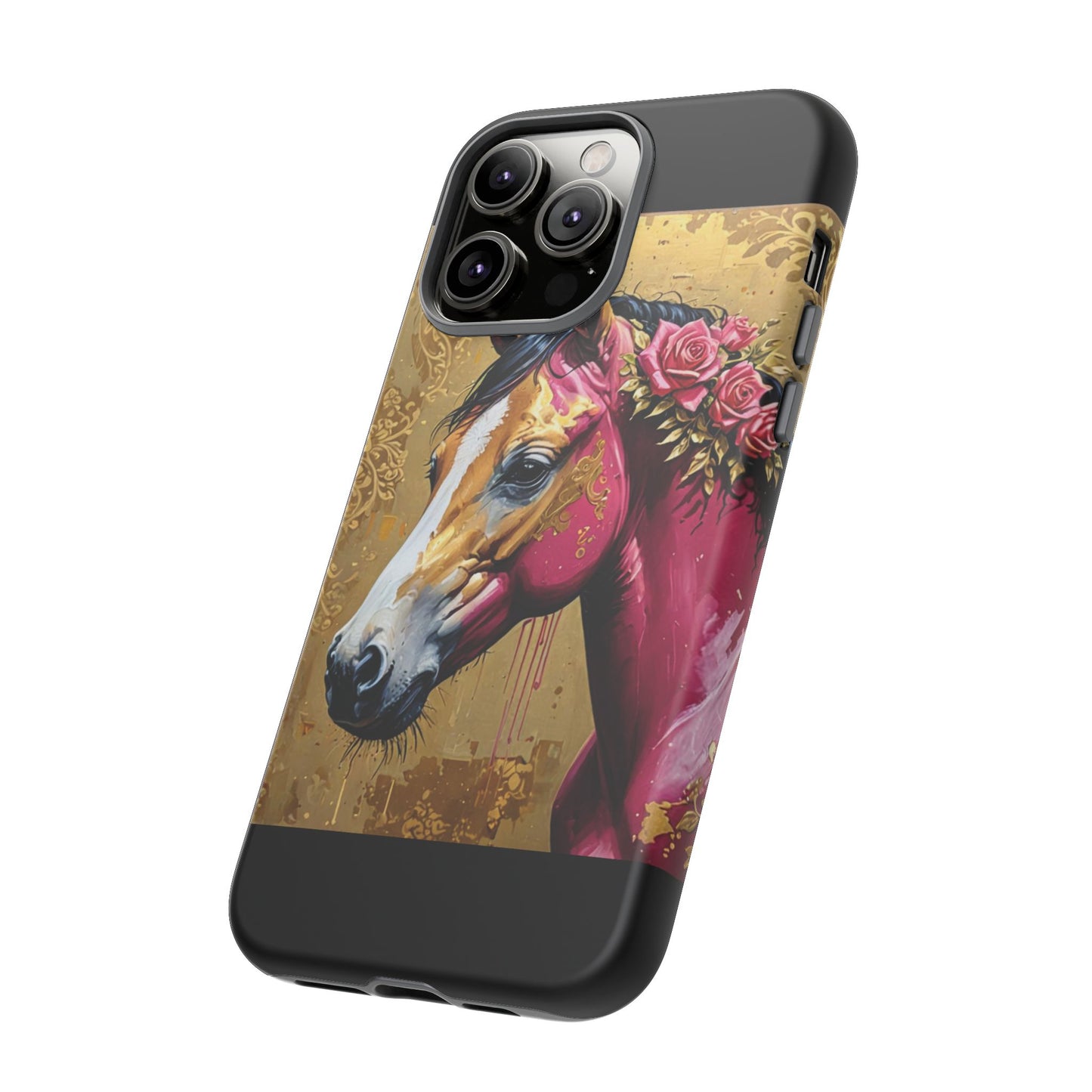 Phone Case - Elegant Horse Damask Design