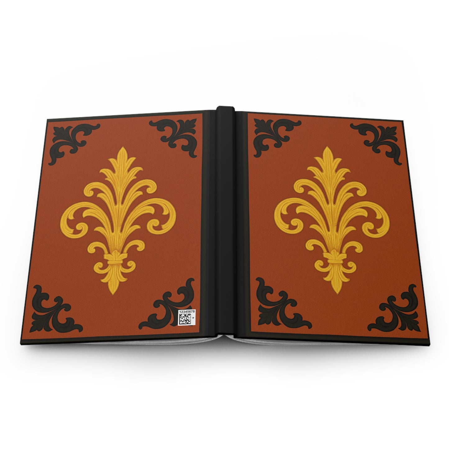 Dusk Terracotta Baroque Hardcover Journal — Vintage Notebook
