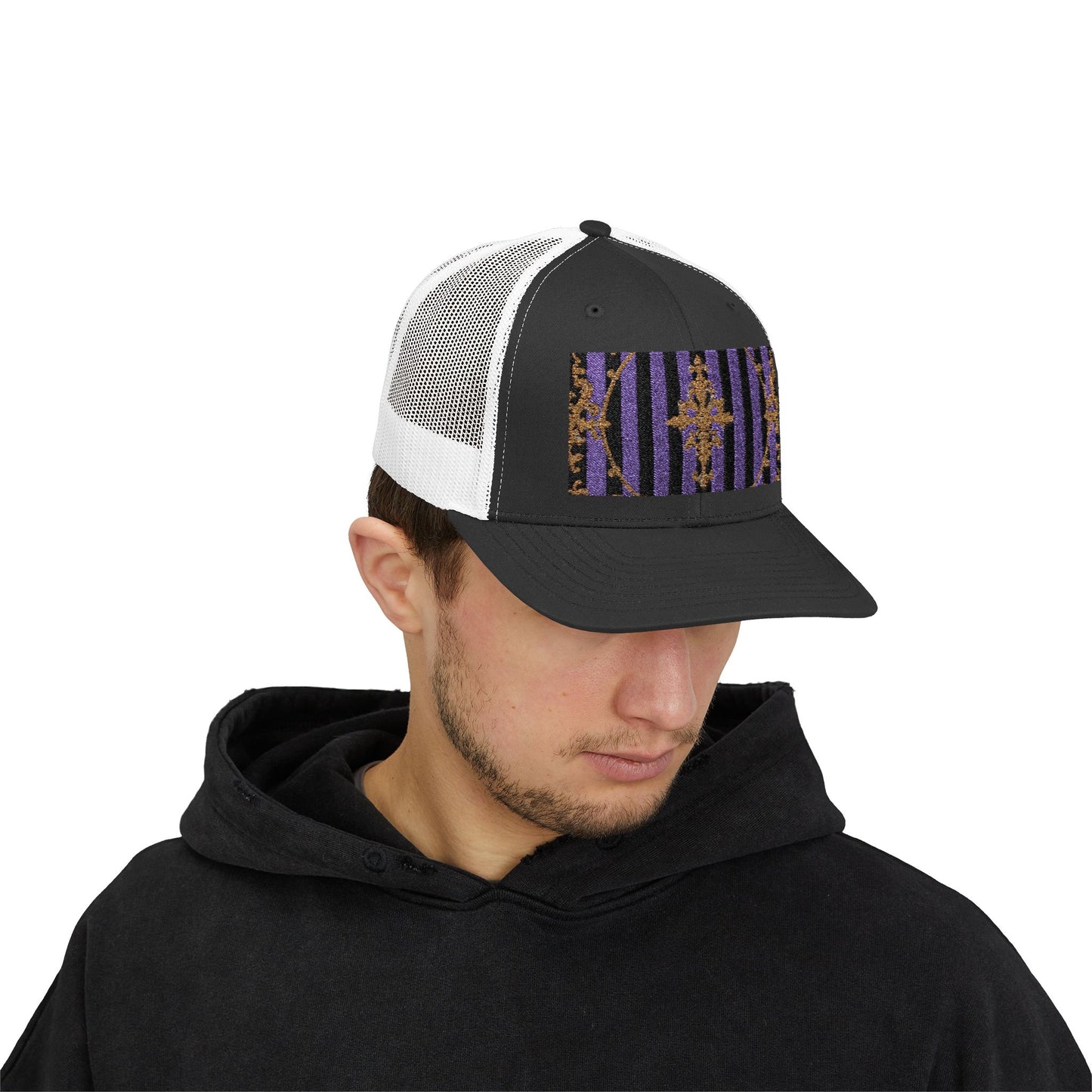 Stylish Baroque Vintage-Inspired Snapback Trucker Cap, Hipster Cap, Festival Headwear, Unique Gift for Fashion Lovers