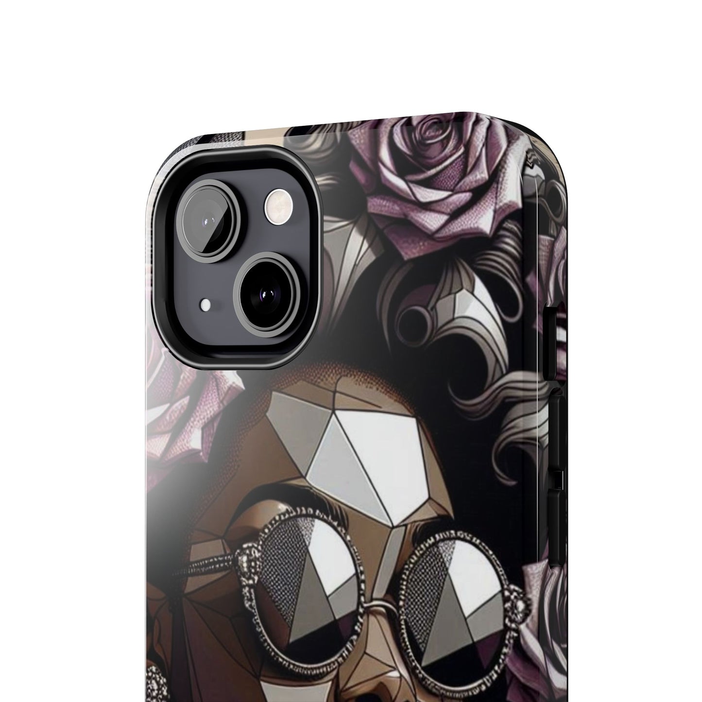 Chic Geometric Phone Case, Stylish Tough Case for Women, Unique Gift, Floral Design, Modern Accessories for Everyday Use - Lilac Baroque Lady