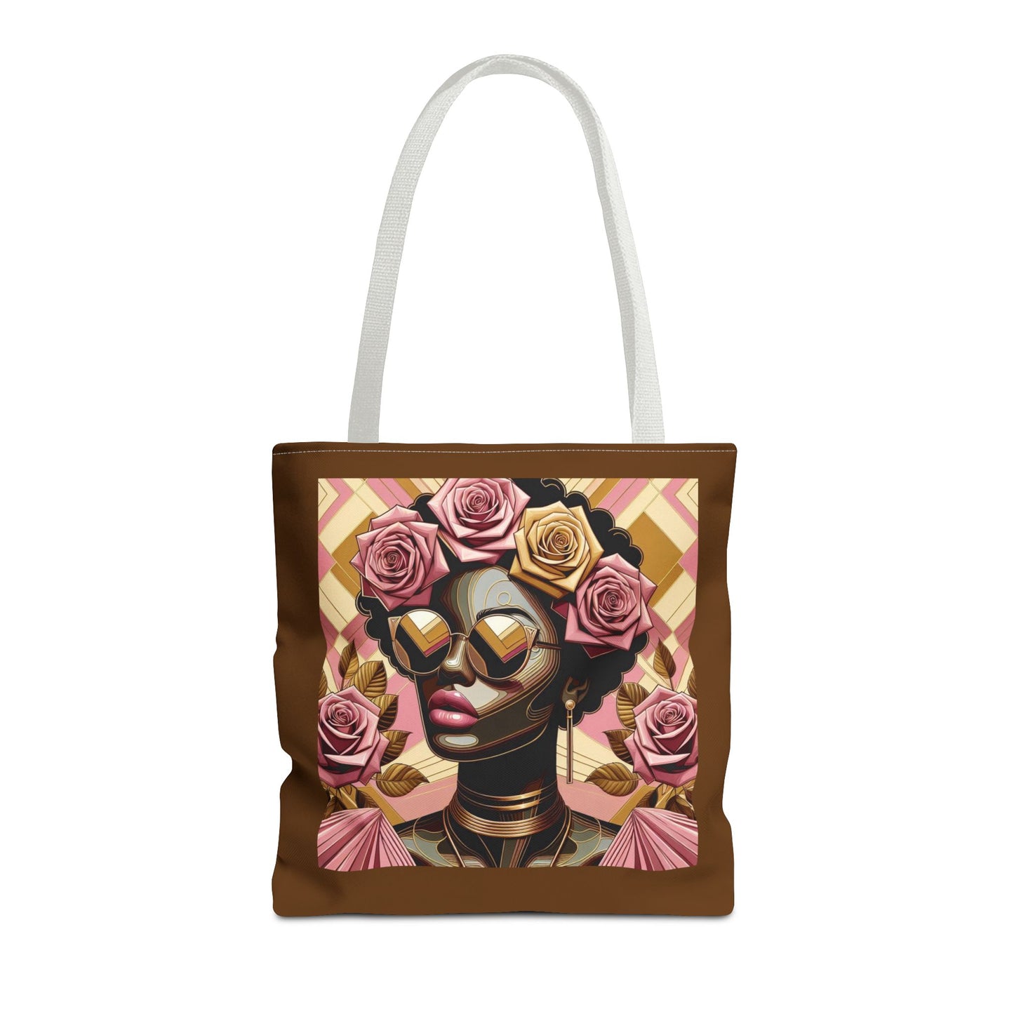 Chic Floral Tote Bag - Fashionable Everyday Accessory, Gift for Her, Boho Style, Shopping Bag, Eco-Friendly Carryall - Pink Roses Lady
