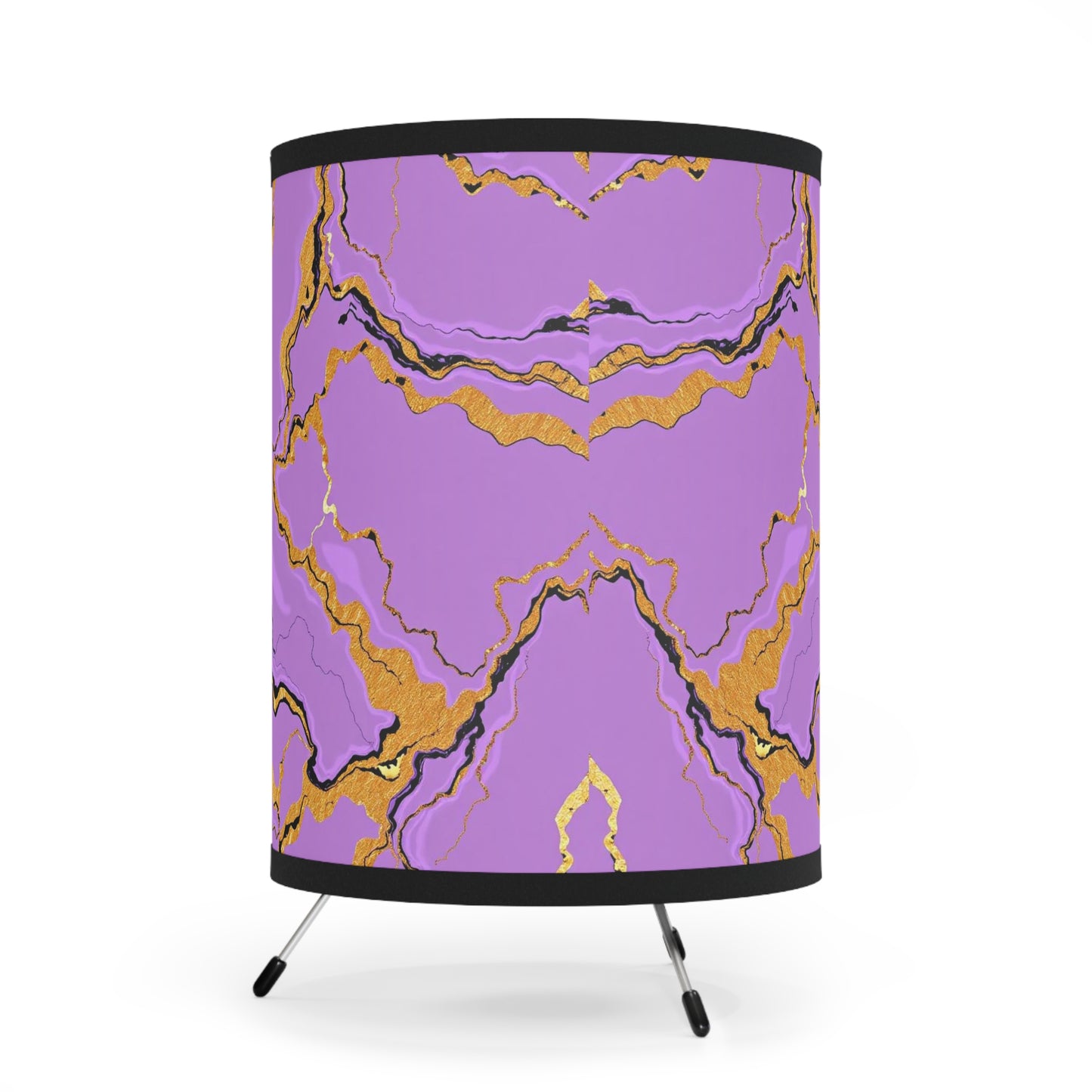 Stylish Tripod Lavender Marble Lamp, Modern Home Decor, Unique Lighting for Living Room, Gift for Housewarming, Bedroom Lamp
