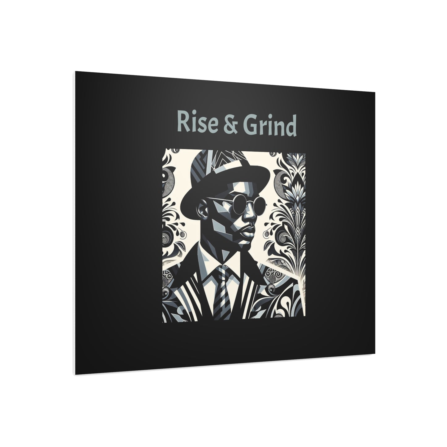 Stylish Wall Art Print, Motivational Home Decor, Office Inspiration, Gift for Entrepreneurs, Rise & Grind Artwork