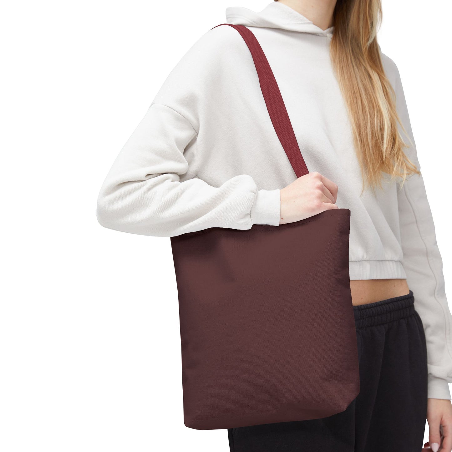 Stylish Brown Merlot All-Over Print Tote Bag, Eco-Friendly Shopping Bag, Reusable Grocery Tote, Personalized Gift, Trendy Handbag