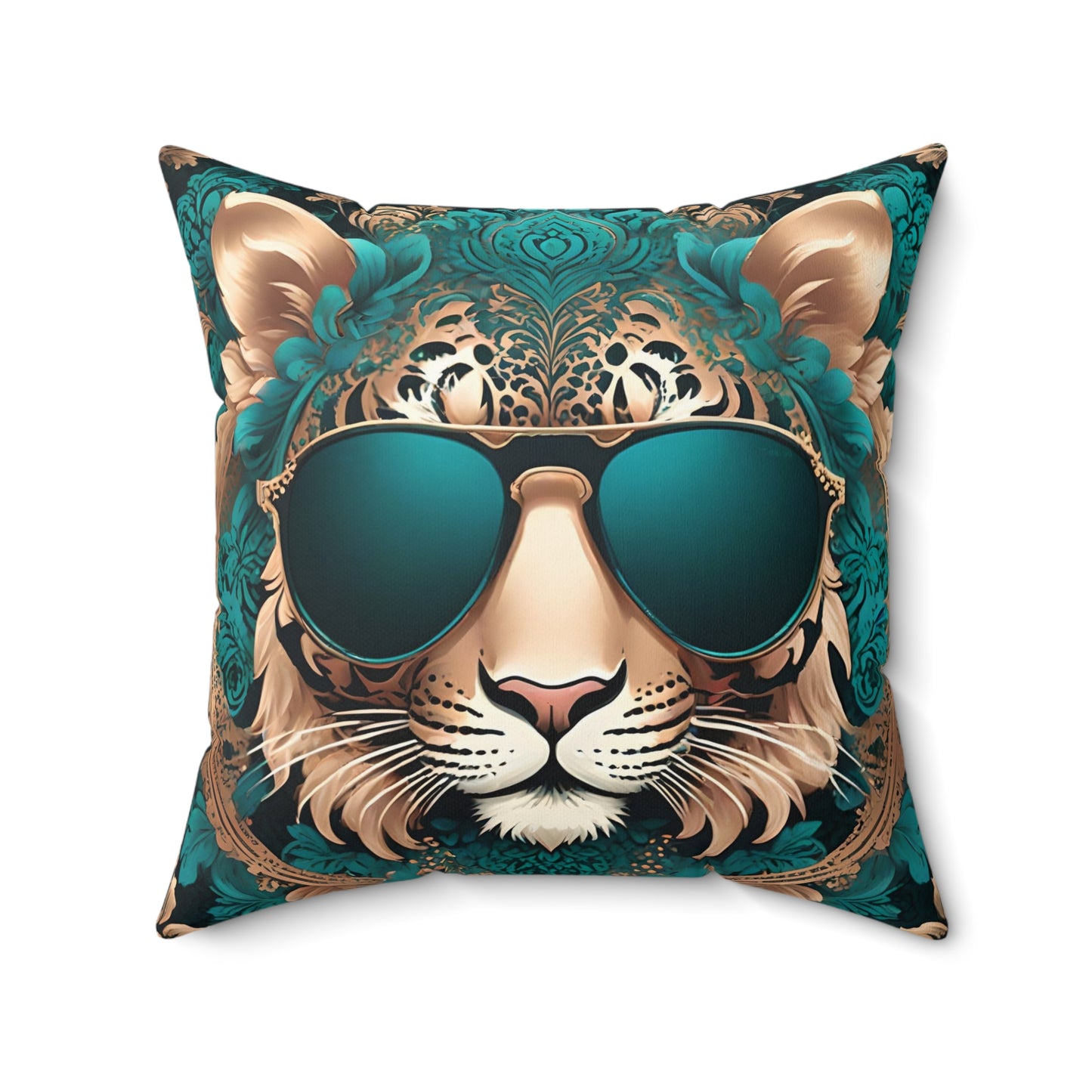 Cool Tiger Faux Suede Pillow - Stylish Animal Decor for Home
