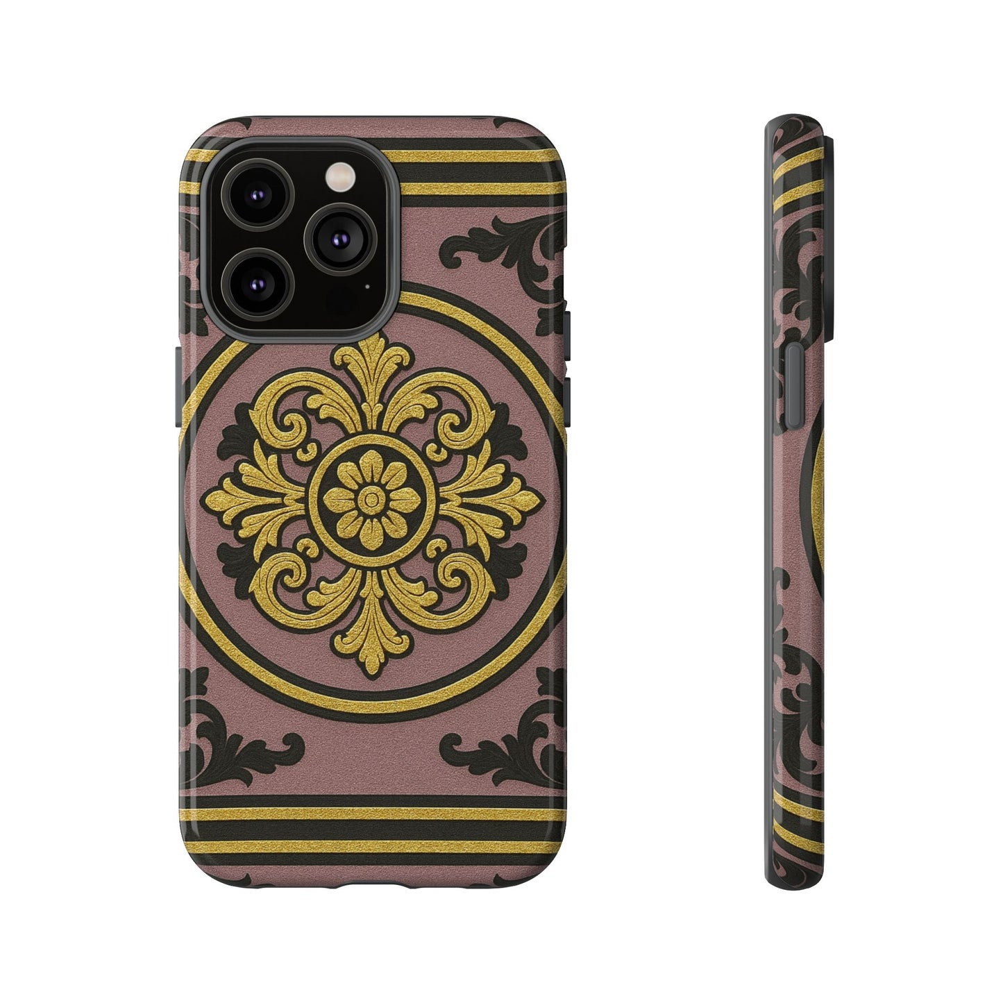 Gilded Mauve With Gold-Black Baroque Tough Cases