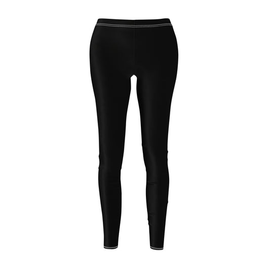 Stylish Black Women's Cut & Sew Casual Leggings | AOP Activewear, Fitness, Yoga, Everyday Comfort, Trendy Leggings