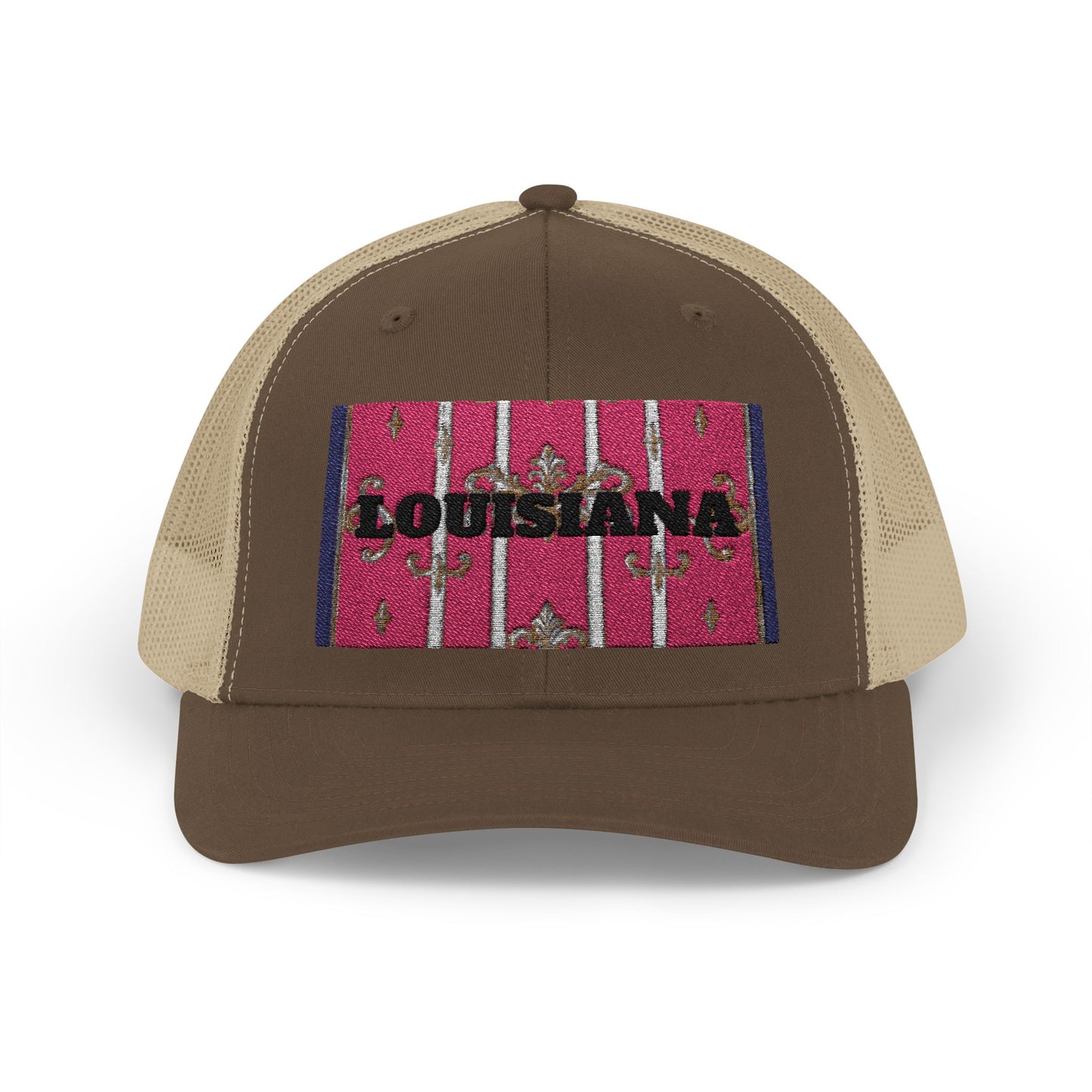 Louisiana Pink Beaded Snapback Trucker Cap | Festival Hat, Summer Accessory, Beach Wear, Gift for Travelers, Boho Style