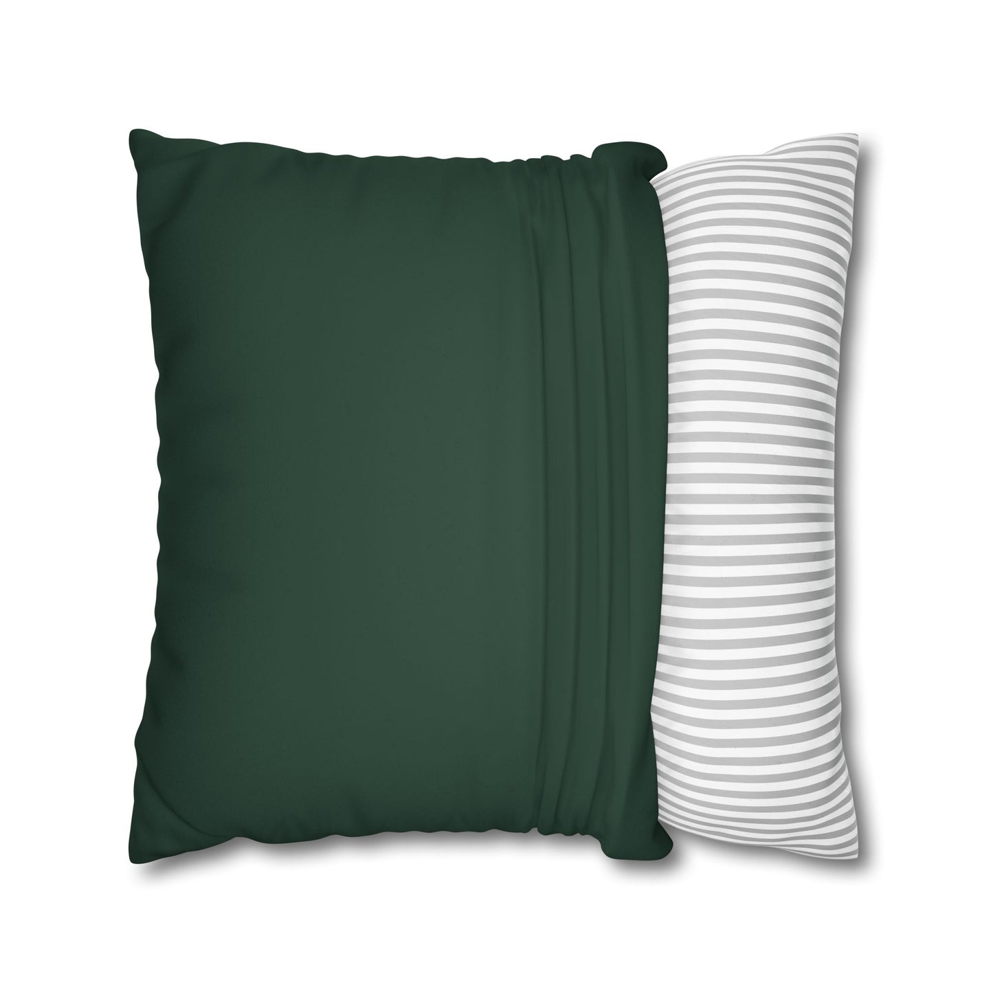 Stylish Midnight Green Faux Suede Square Pillowcase for Cozy Home Decor, Decorative Cushion Cover, Modern Accent Pillow, Indoor Throw Pillows