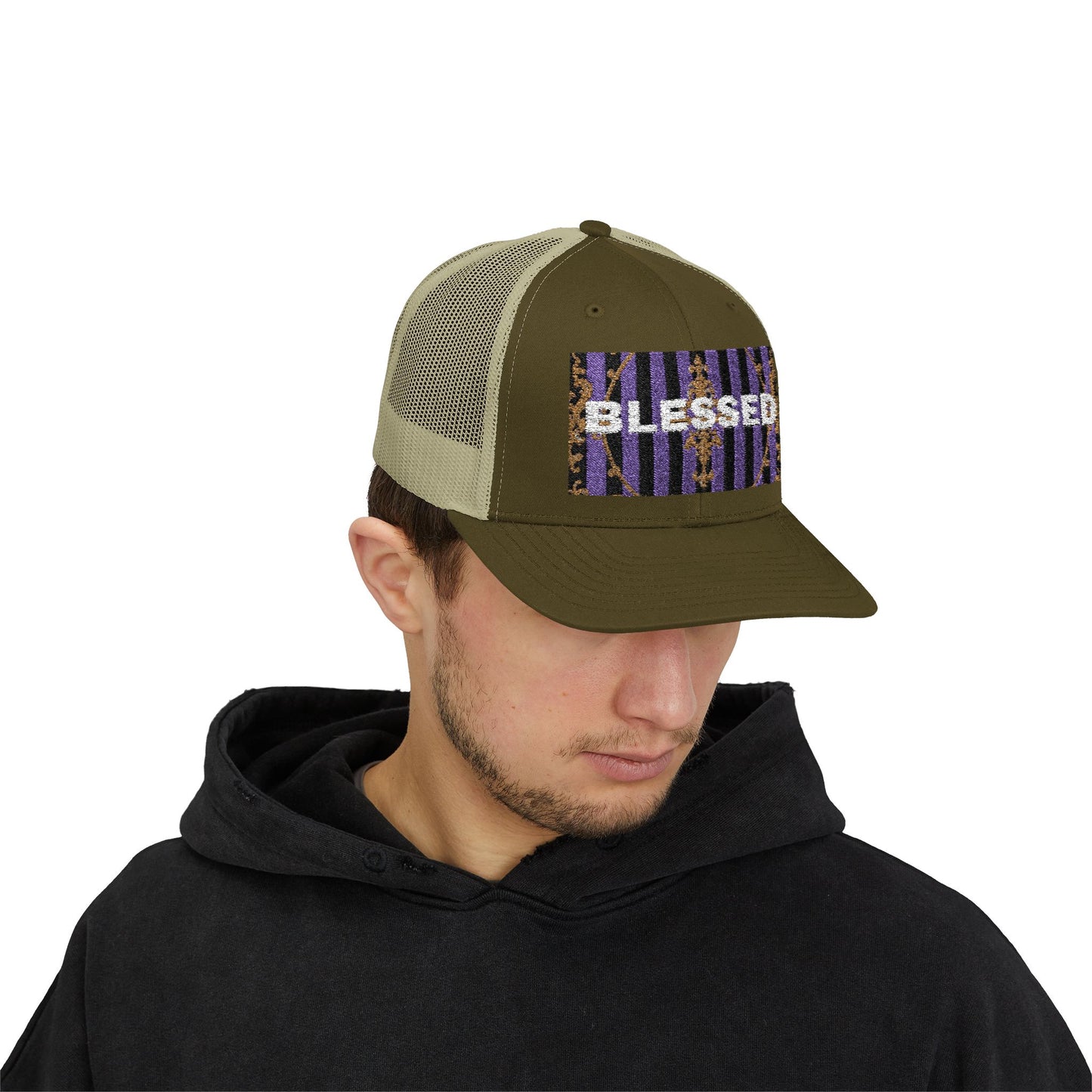 Blessed Snapback Trucker Cap, Casual Hat for Everyday Wear, Perfect Gift for Friends, Outdoor Activities, Spiritual Vibes