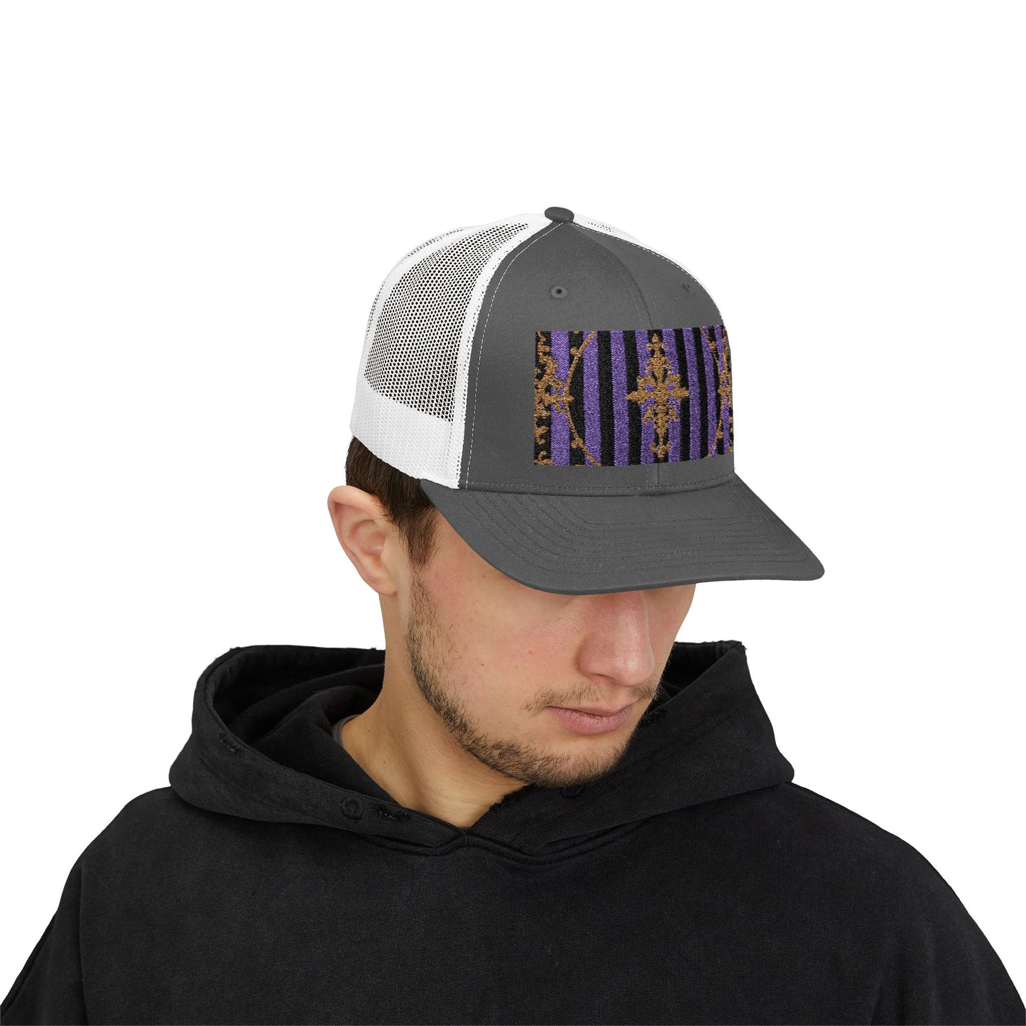 Stylish Baroque Vintage-Inspired Snapback Trucker Cap, Hipster Cap, Festival Headwear, Unique Gift for Fashion Lovers