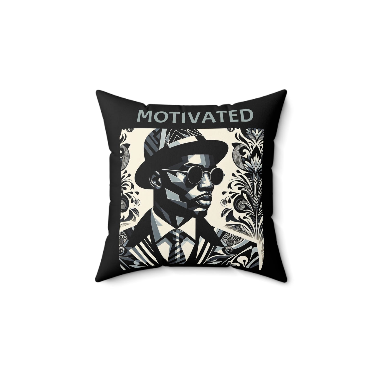 Motivated & Blessed Faux Suede Pillow - Blessing Home Decor, Inspirational Accent Throw, Modern Living Room Cushion, Gift for Dreamers