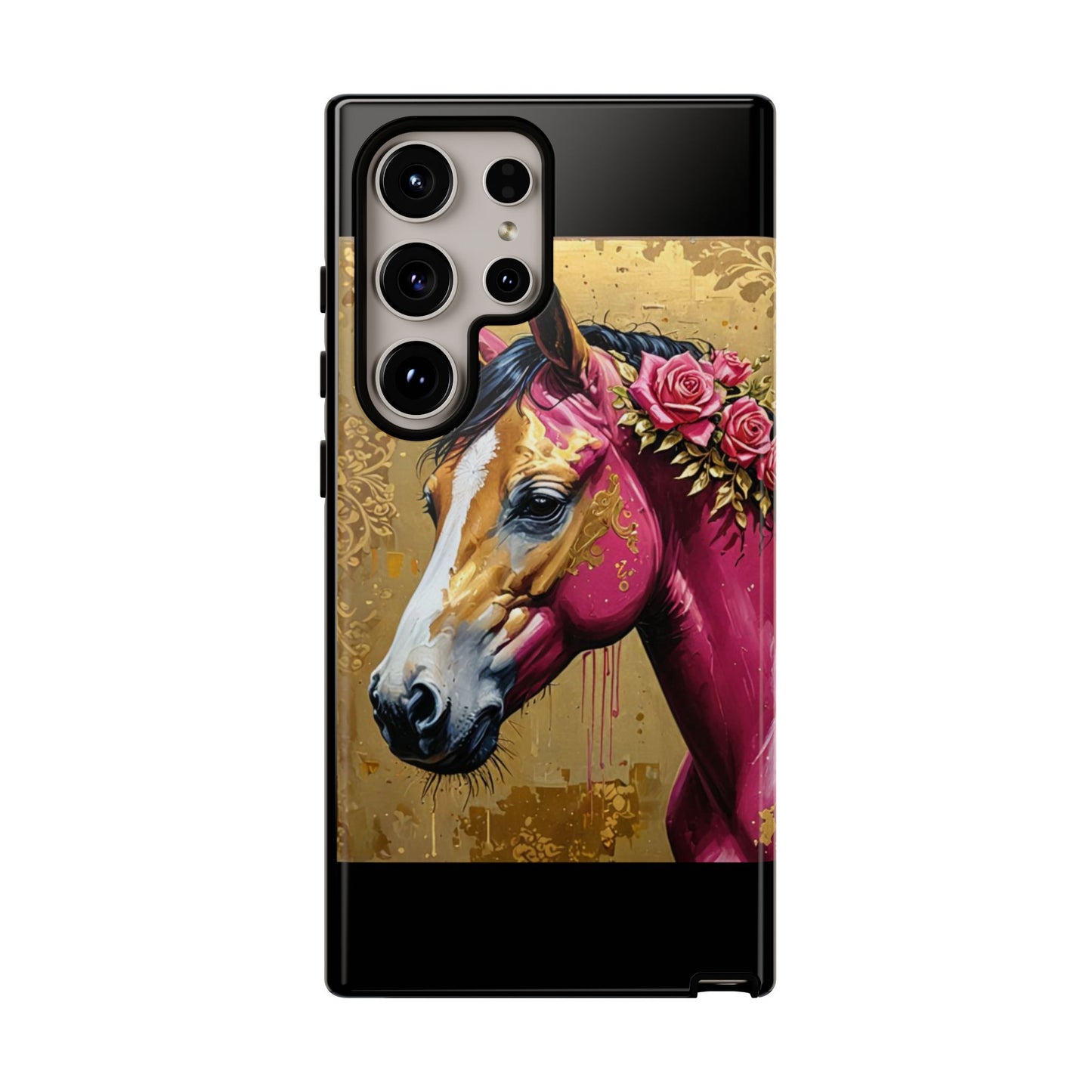 Phone Case - Elegant Horse Damask Design