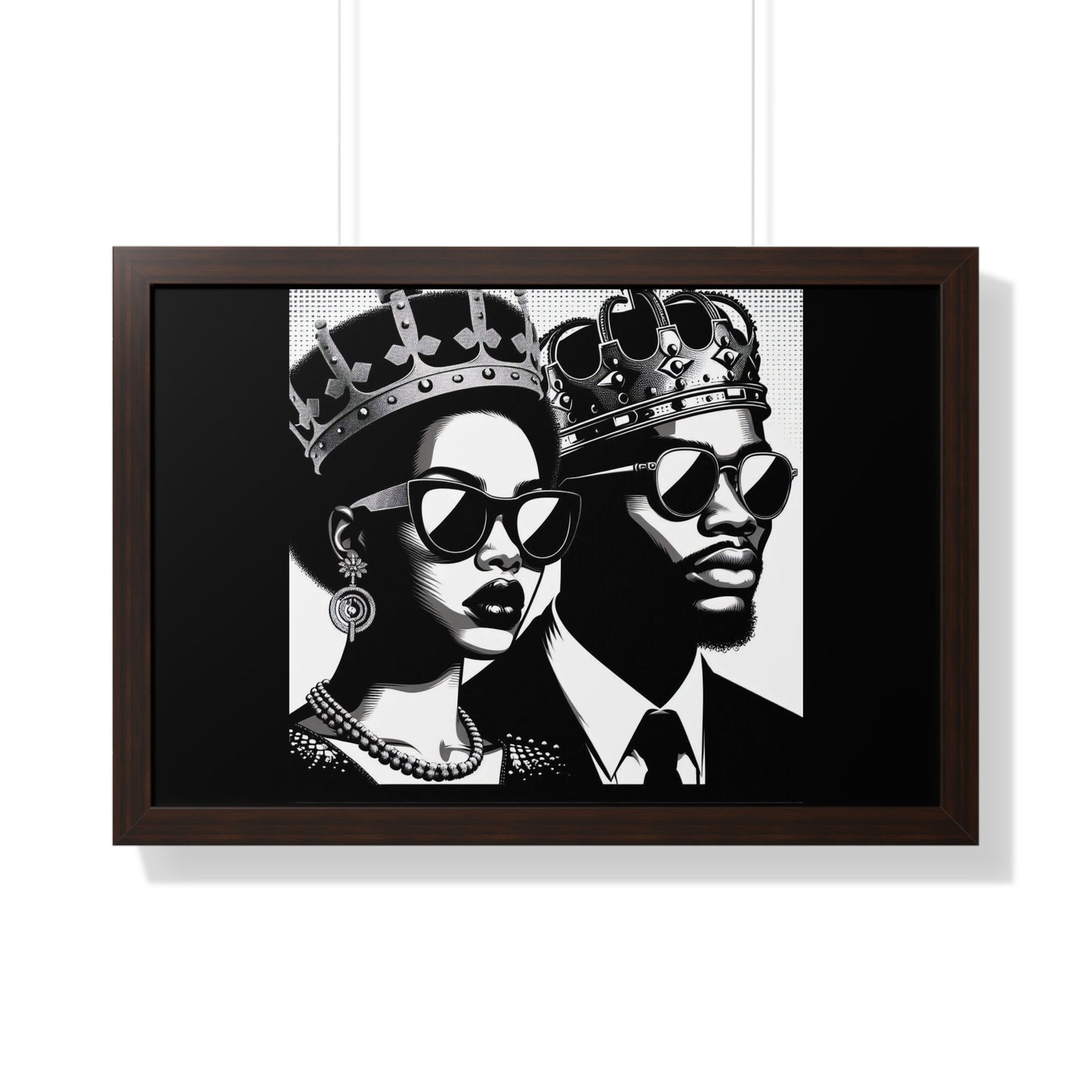 Royalty Framed Poster, Wall Art Decor, Black Culture Art, Modern Home Decor, Unique Gift for Her/Him