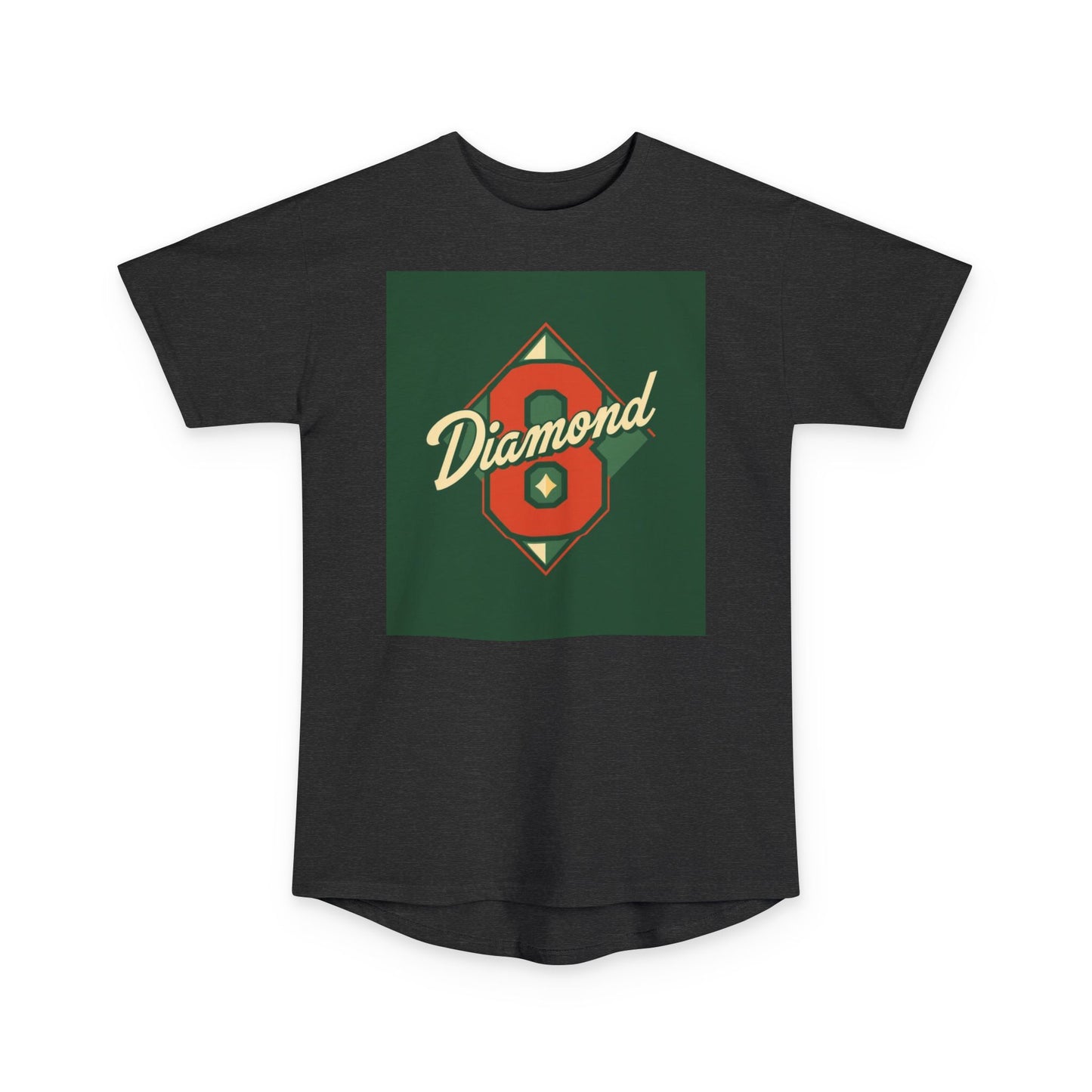 Urban Vibe Long Body Tee, Trendy Graphic T-Shirt, Unisex Streetwear Top, Casual Everyday Wear, Perfect for Gifts - Diamond 8