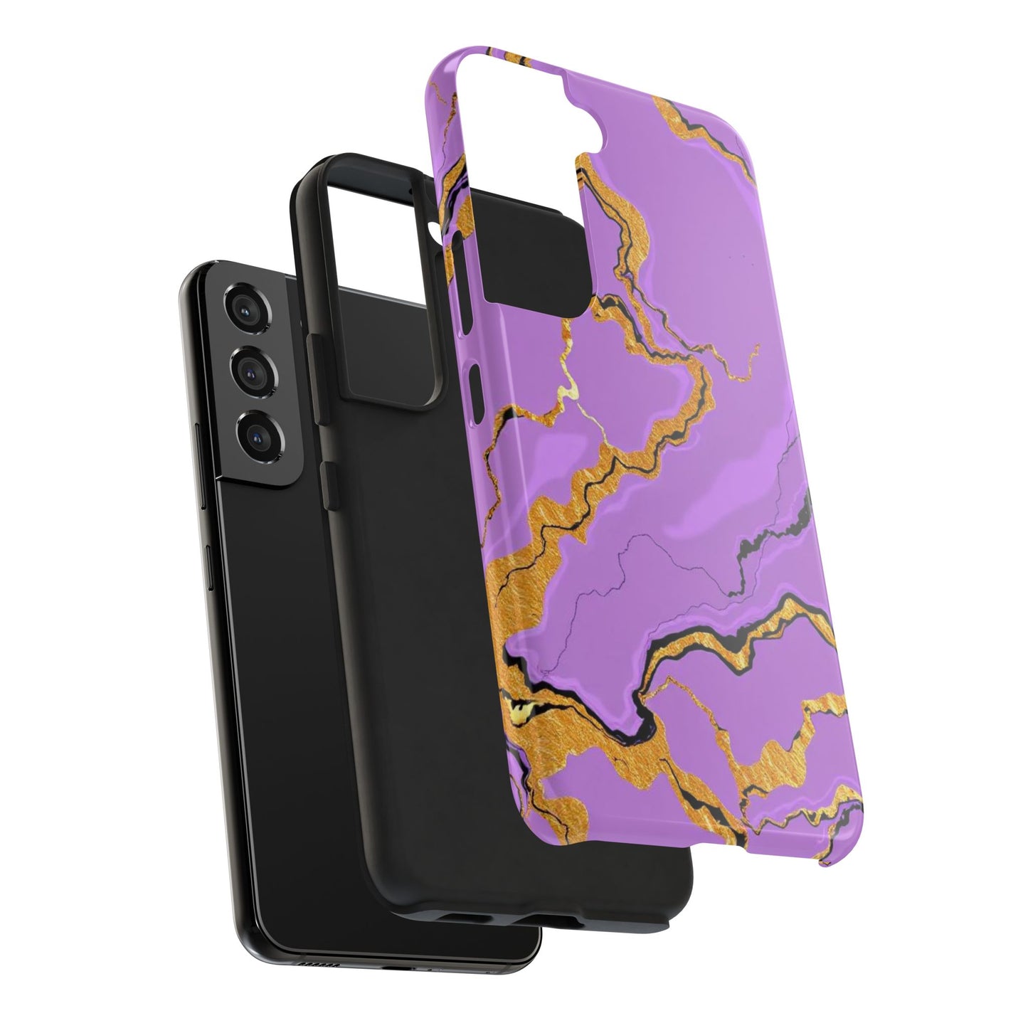 Stylish Tough Phone Cases with Purple Marble Design, Protective Phone Cases, Trendy Phone Accessories, Gift for Her, Unique Phone Cover