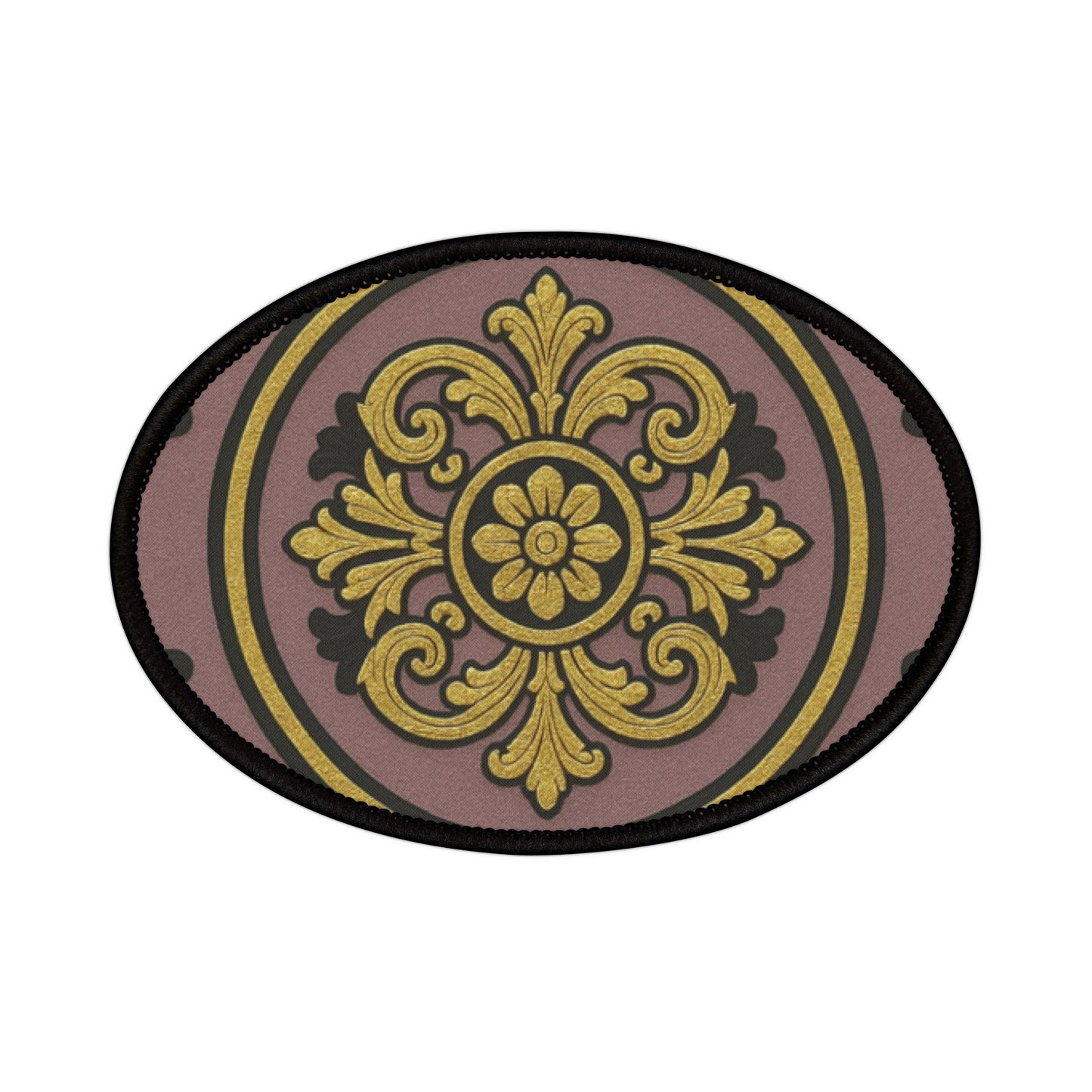 Gilded Mauve With Gold-Black Baroque Vintage Iron-On Patches for Denim Jackets, Personalize Your Style, DIY Fashion, Gift for Crafters