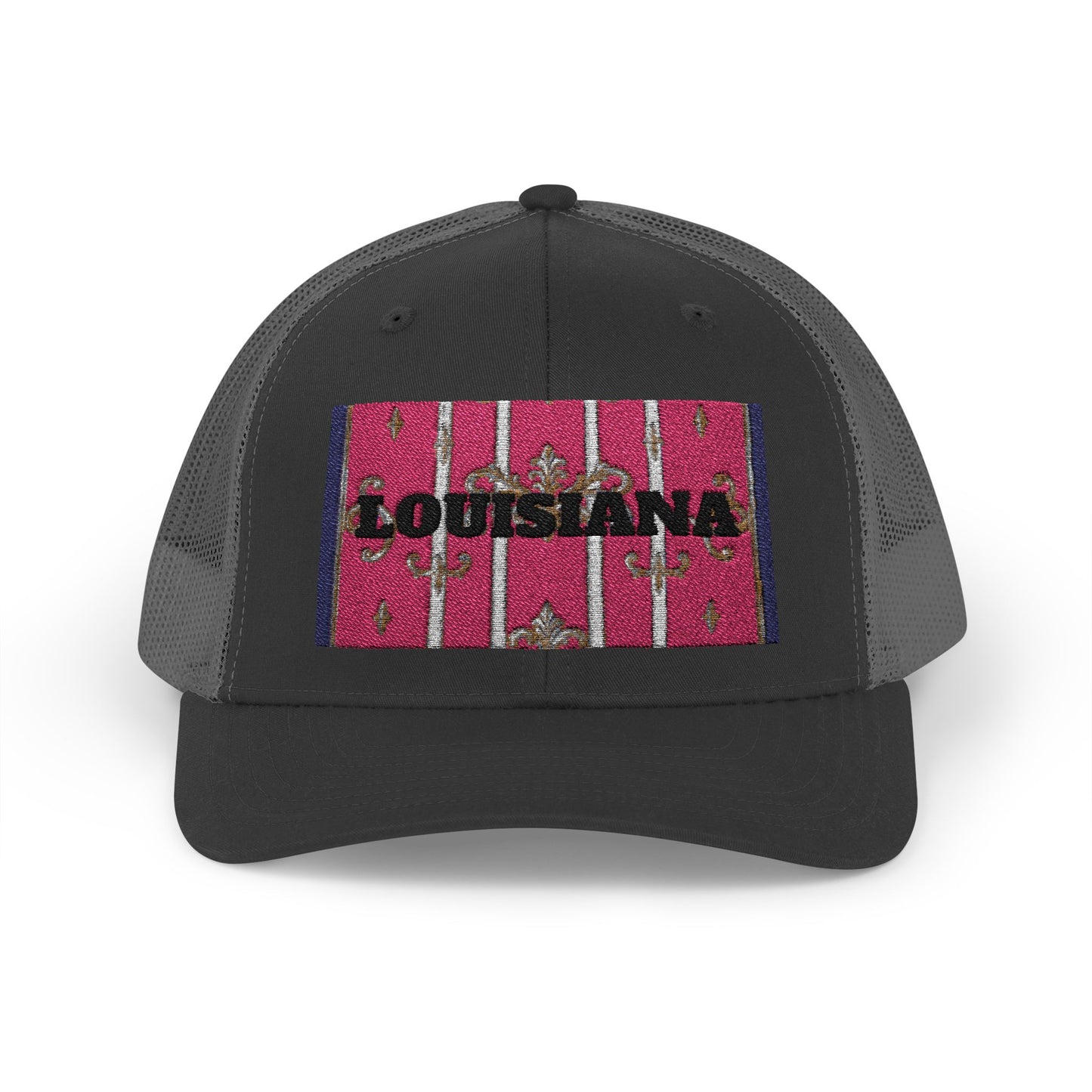 Louisiana Pink Beaded Snapback Trucker Cap | Festival Hat, Summer Accessory, Beach Wear, Gift for Travelers, Boho Style