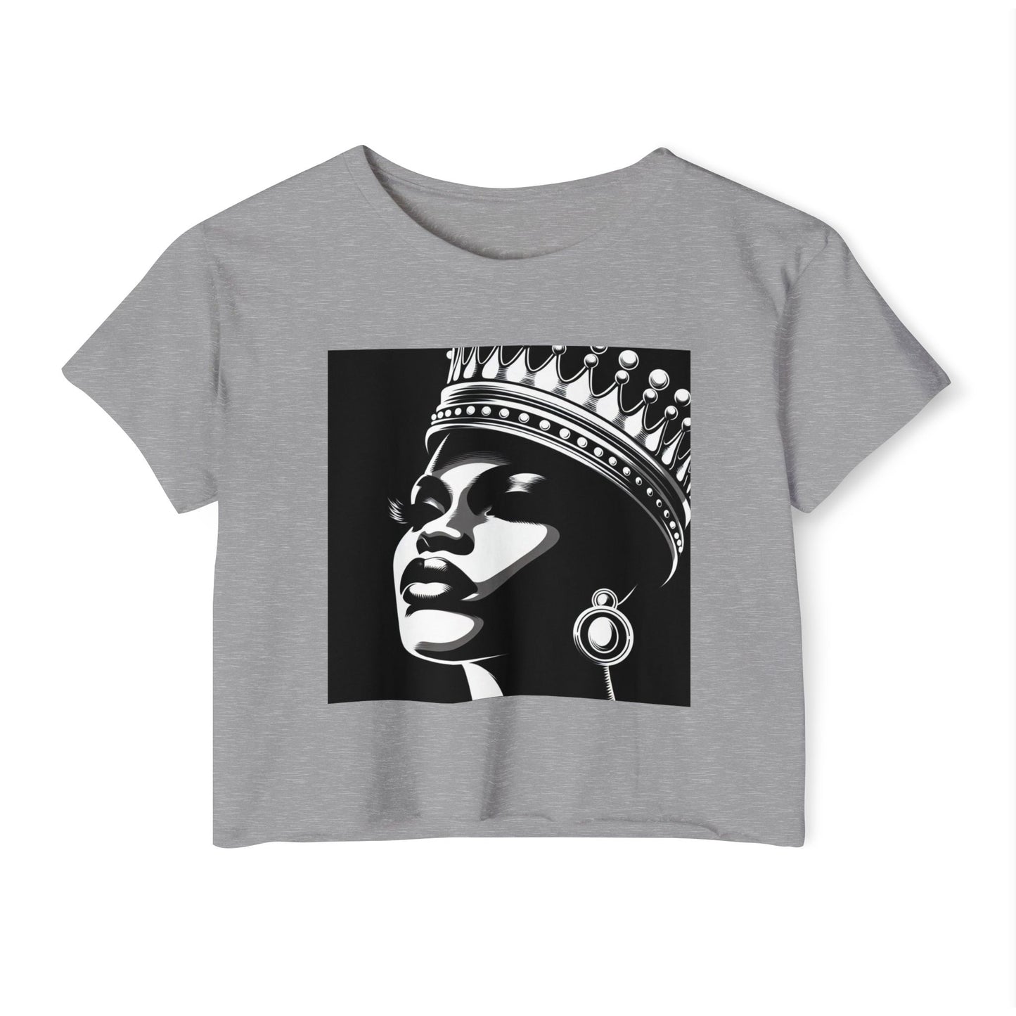 Empowered Queen Festival Crop Top | Boho Chic Shirt, Summer Concert Outfit, Music Festival Attire, Women’s Streetwear, Awesome Gift