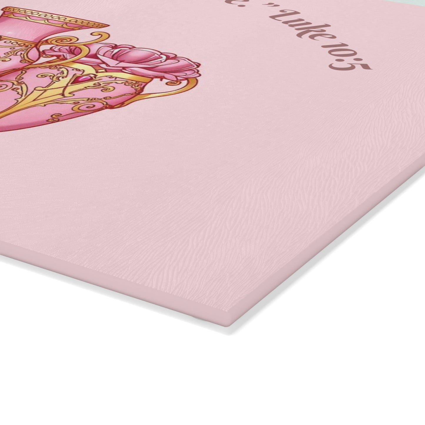 Elegant Glass Cutting Board with Floral Vase Design - Kitchen Decor, Unique Gift, Housewarming Present, Cooking Accessories - 10:5