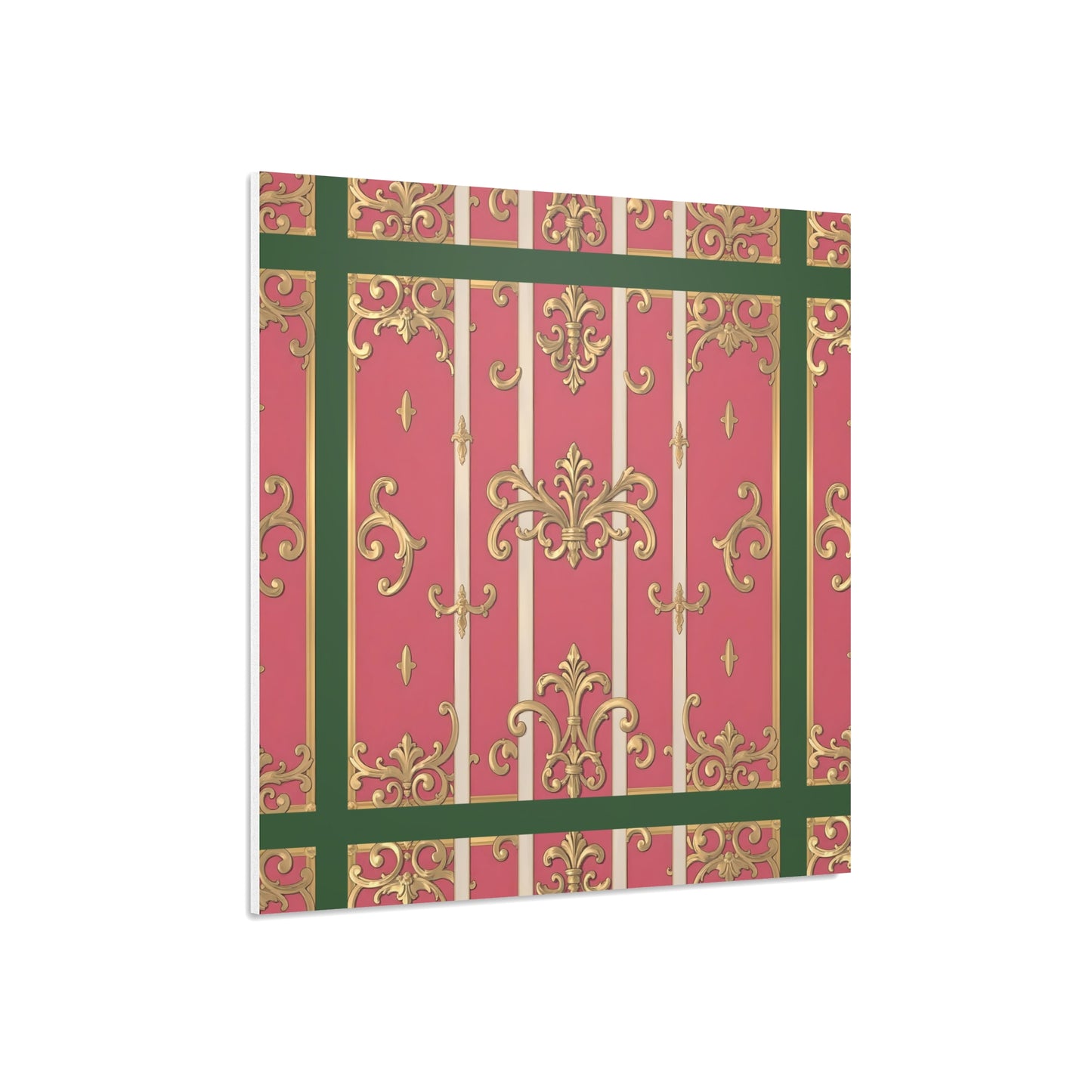 Elegant Green Border Pink & Gold Foam Board Decor - Party Backdrop, Art Display, Home Decor, Event Decoration, Wall Art