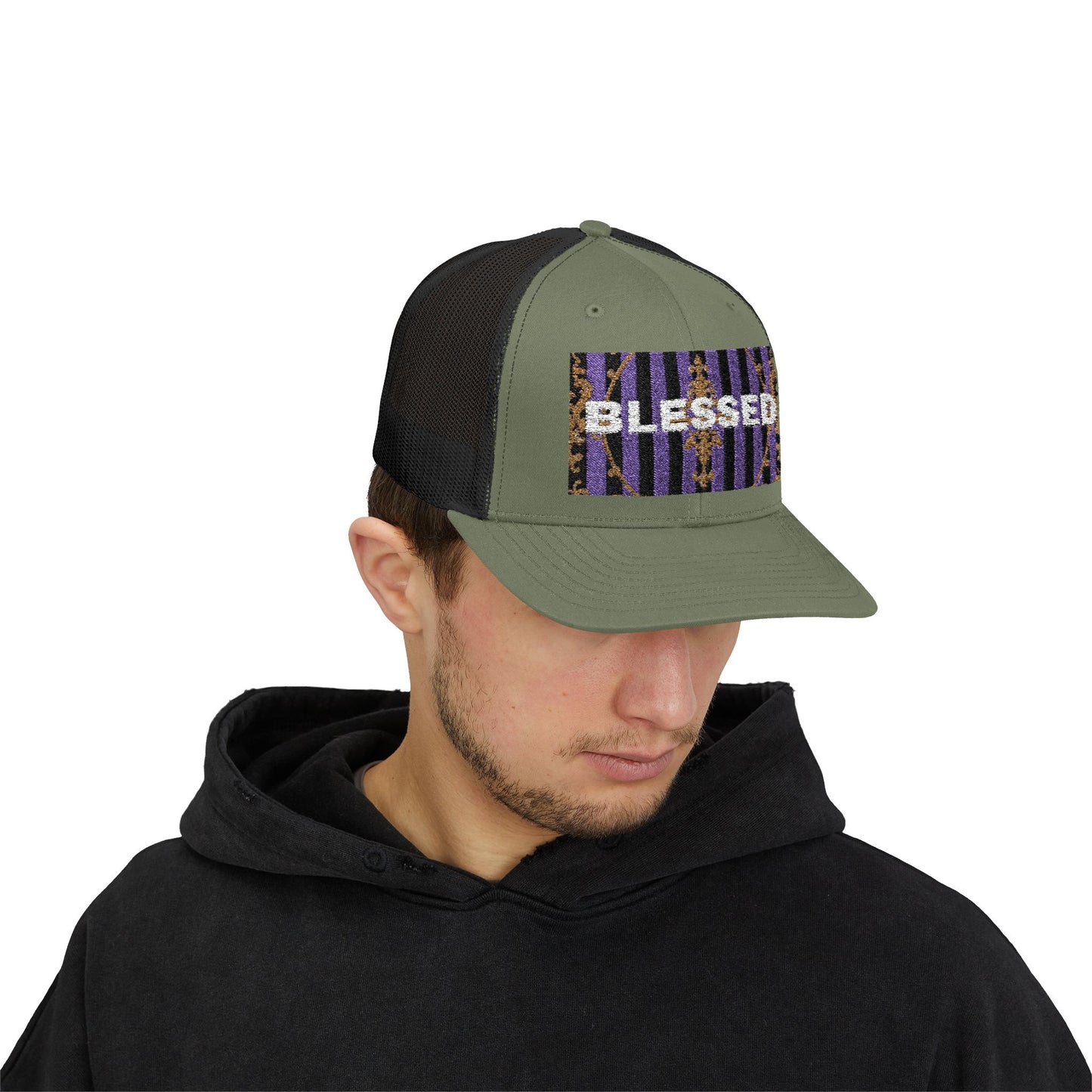 Blessed Snapback Trucker Cap, Casual Hat for Everyday Wear, Perfect Gift for Friends, Outdoor Activities, Spiritual Vibes
