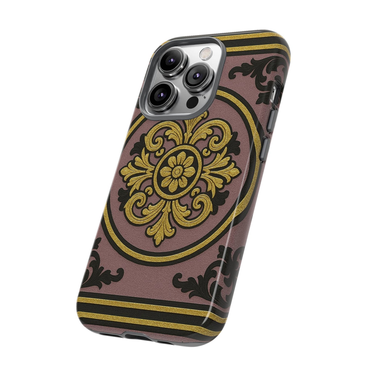 Gilded Mauve With Gold-Black Baroque Tough Cases