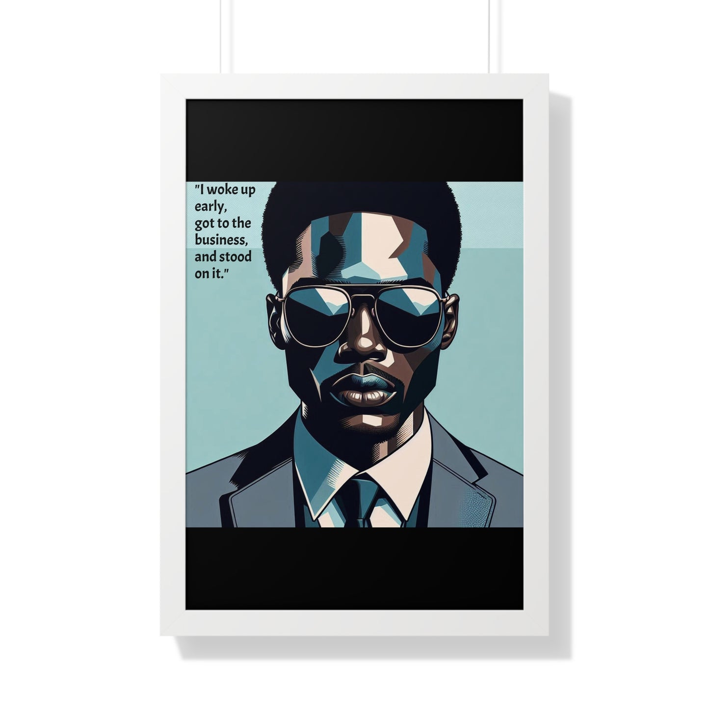 Stylish Framed Vertical Poster - Modern Art for Home Decor - "I woke up early"