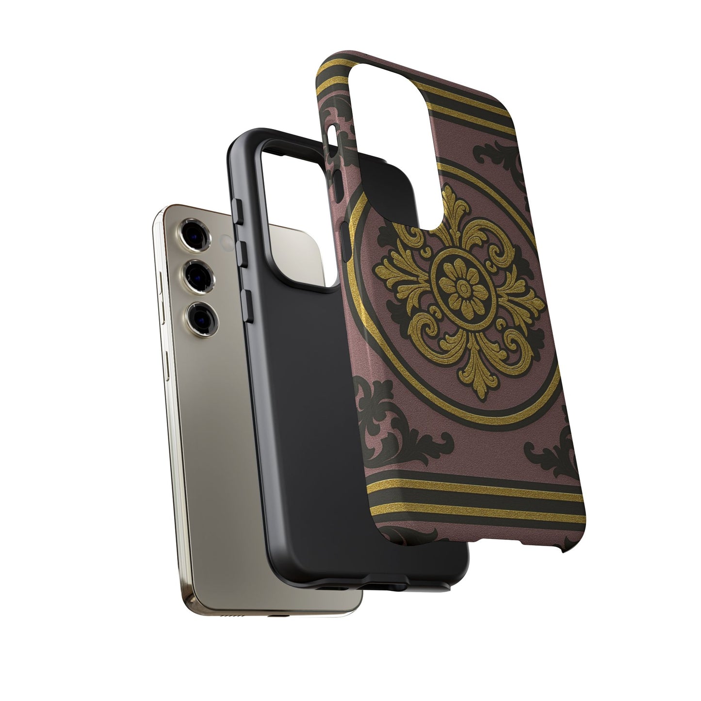 Gilded Mauve With Gold-Black Baroque Tough Cases