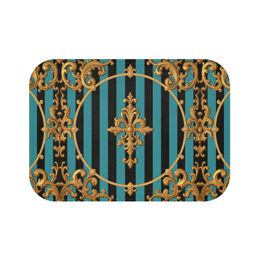 Elegant Decorative Bath Mat, Luxurious Bathroom Accent, Vintage Style Floor Rug, Home Decor, Housewarming Gift
