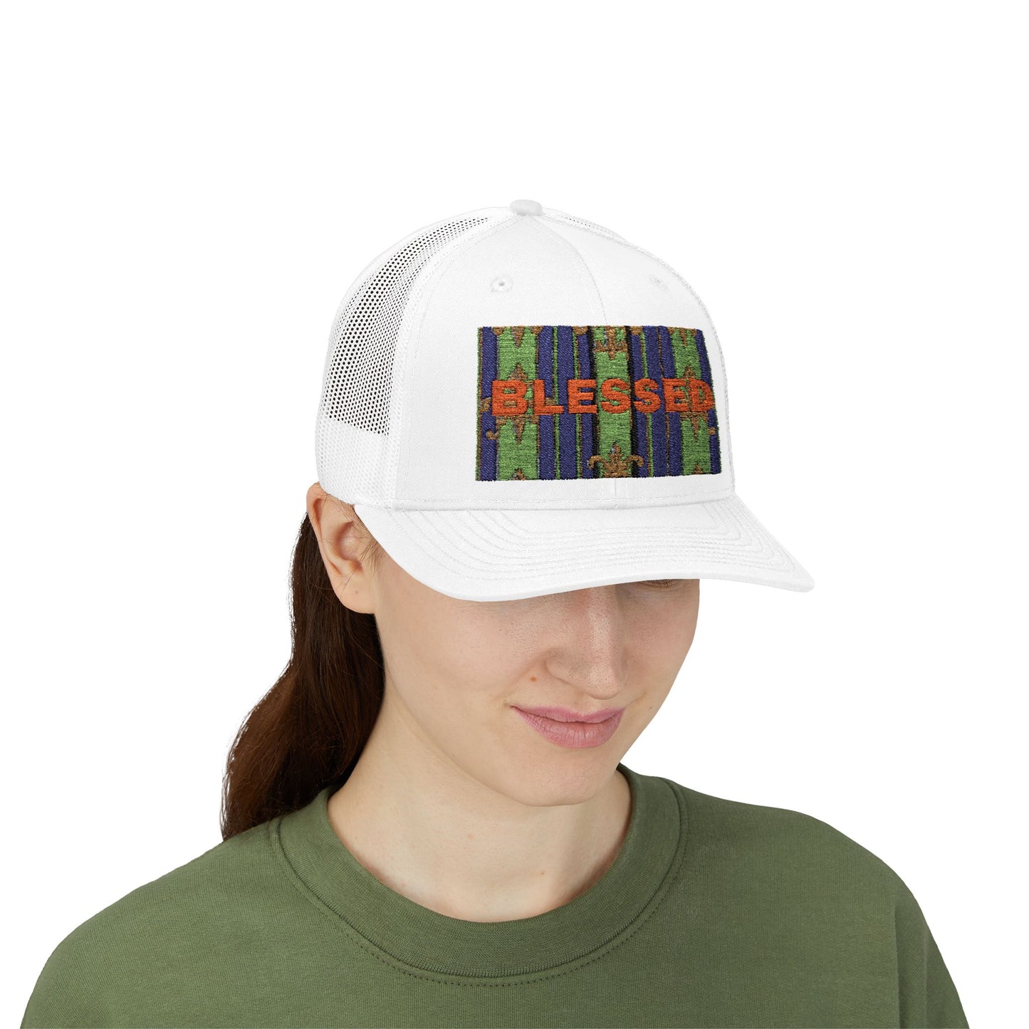 Blessed Snapback Trucker Cap, Casual Hat, Faith Gift, Outdoor Cap, Stylish Accessory, Everyday Wear