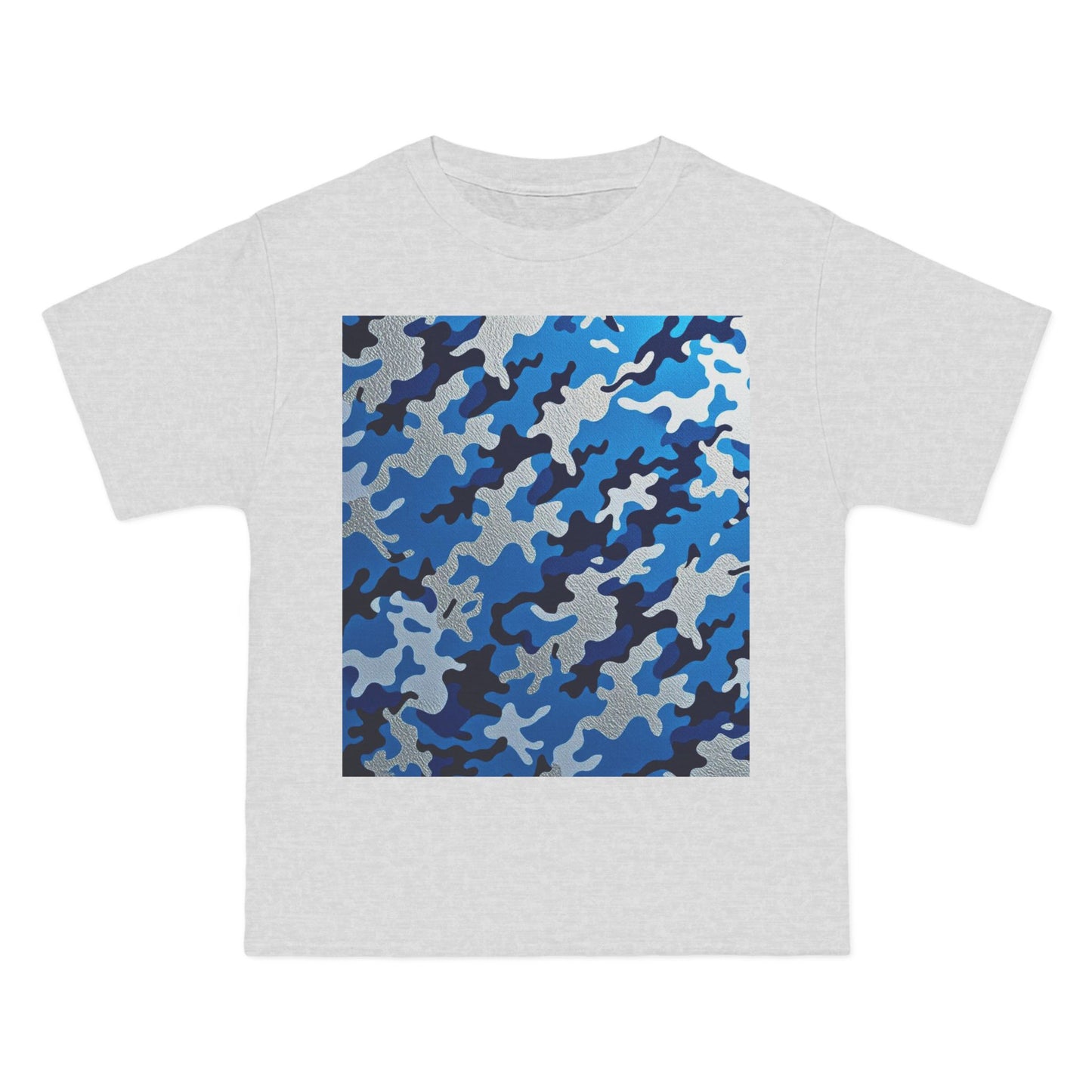 Stylish Camo Tee for Adventurers, Unisex Casual Wear, Summer Outing Shirt, Gift for Outdoorsy Friends, Trendy Graphic Tee - Blue Camo