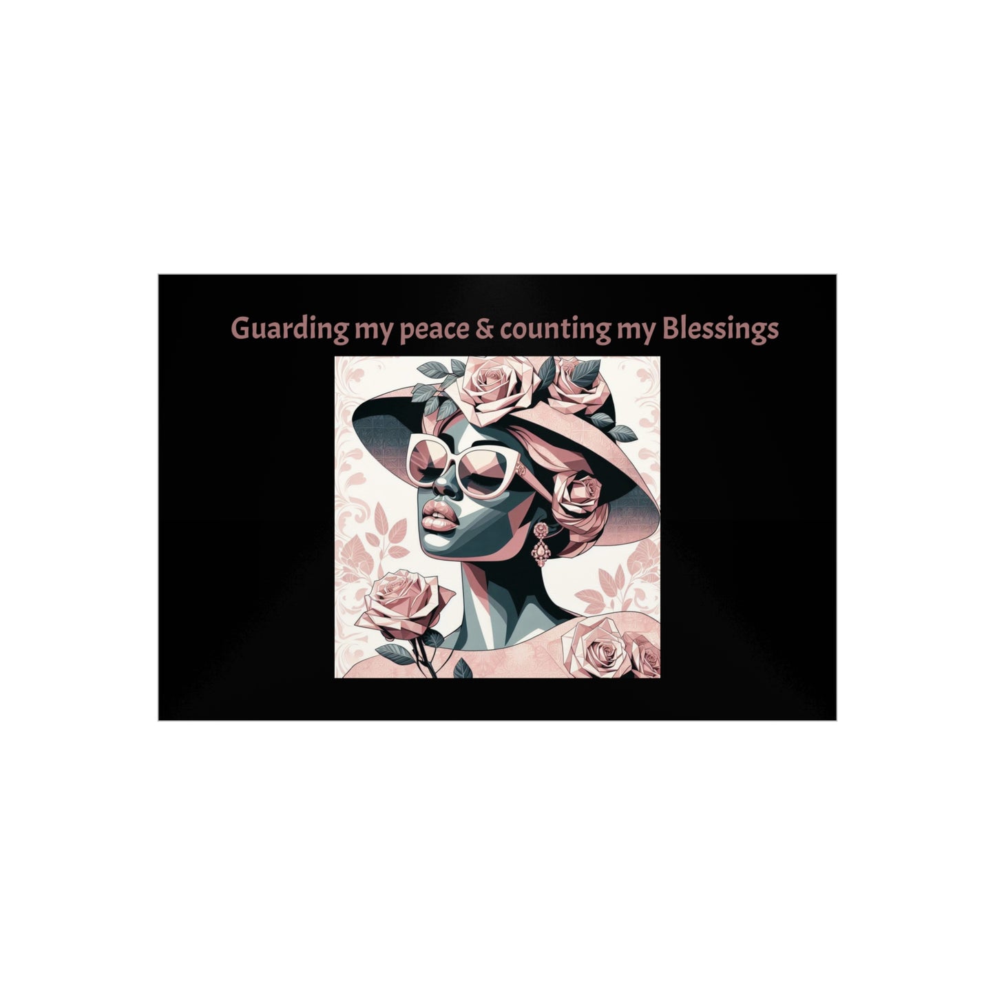 Chic Foam Board Wall Art featuring 'Guarding my peace & counting my Blessings' - Inspirational Home Decor, Gift for Her, Gallery Wall Art