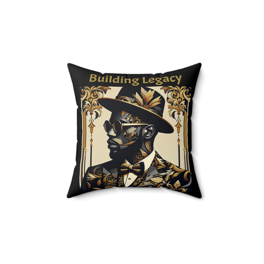 Elegant Legacy Art Pillow, Decorative Pillow, Home Decor, Modern Accent Cushion, Gift for Him, Building Legacy Design
