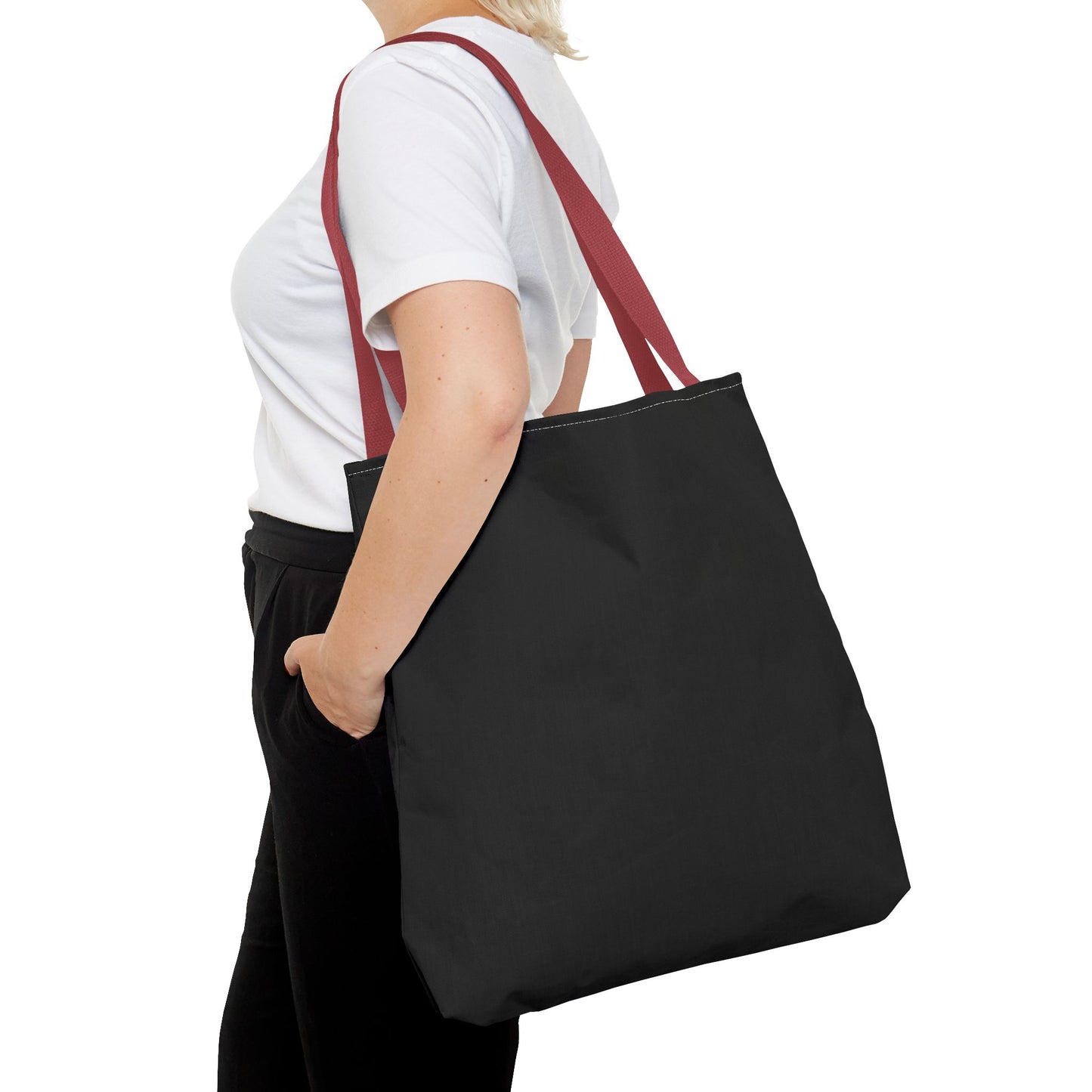 Stylish Black All-Over Print Tote Bag, Eco-Friendly Shopping Bag, Beach Tote, Gift for Her, Everyday Carryall