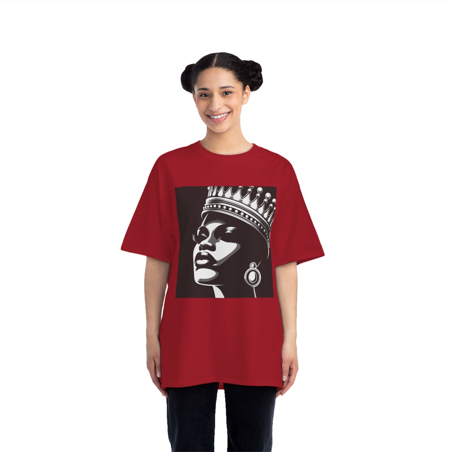 Crowned Beauty T-Shirt, Unisex, Short-Sleeve Tee, Graphic Art Shirt, Queen Vibes Apparel, Unique Gift for Women, Fashion Statement Top