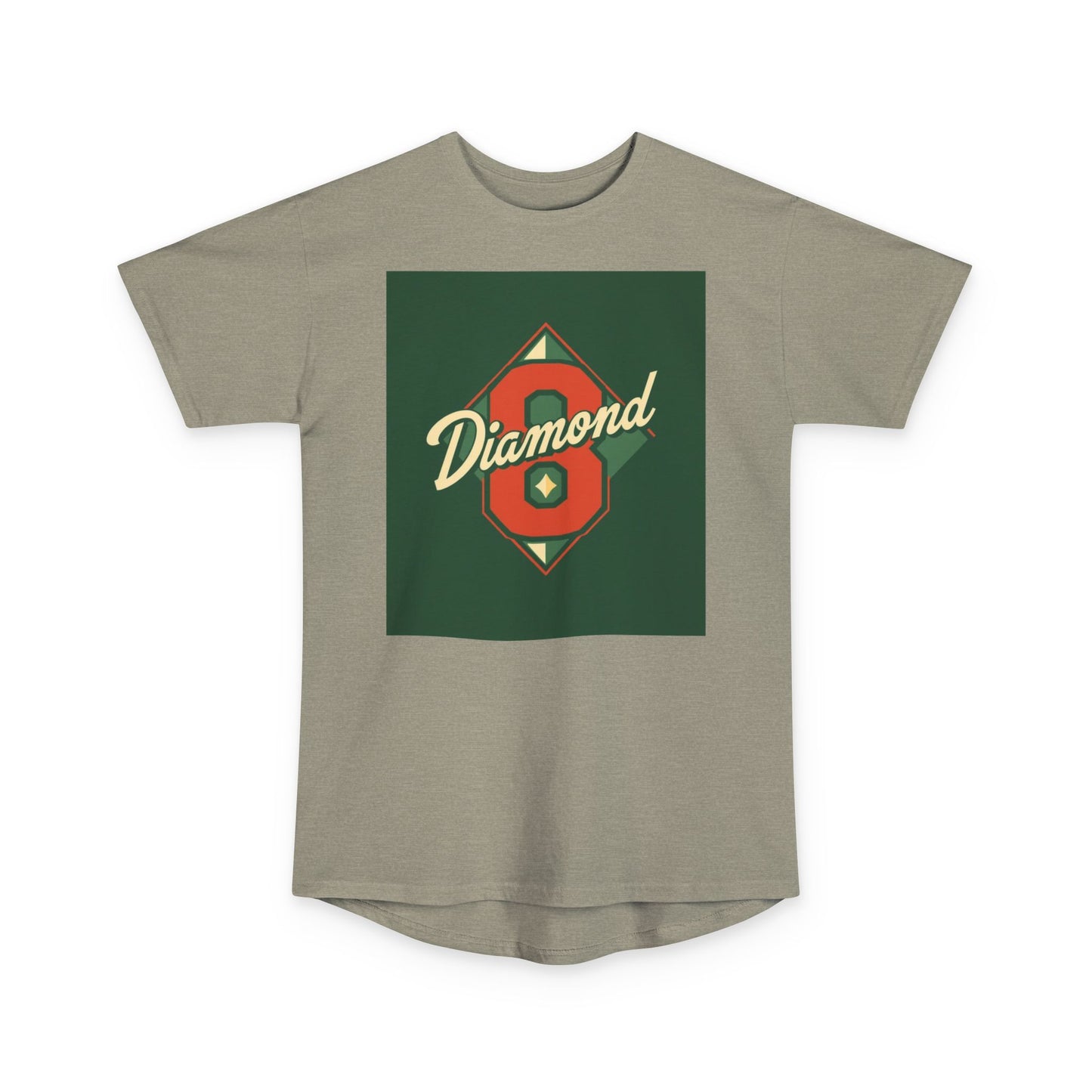 Urban Vibe Long Body Tee, Trendy Graphic T-Shirt, Unisex Streetwear Top, Casual Everyday Wear, Perfect for Gifts - Diamond 8