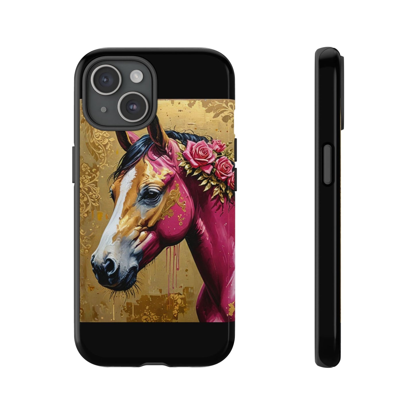 Phone Case - Elegant Horse Damask Design
