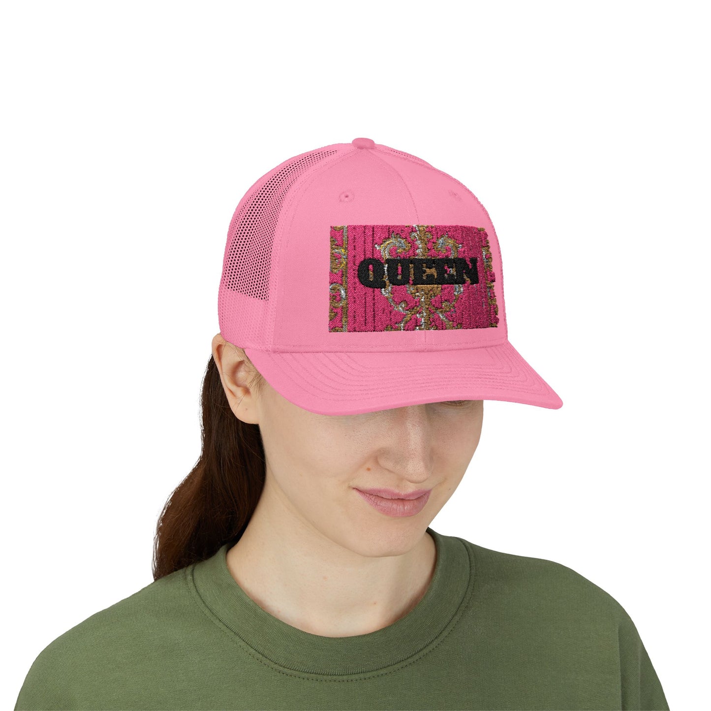 Queen Sparkle Snapback Trucker Cap | Trendy Fashion Hat | Perfect Gift for Festivals, Parties, Summer Vibes, Outdoor Adventures, Unique Style