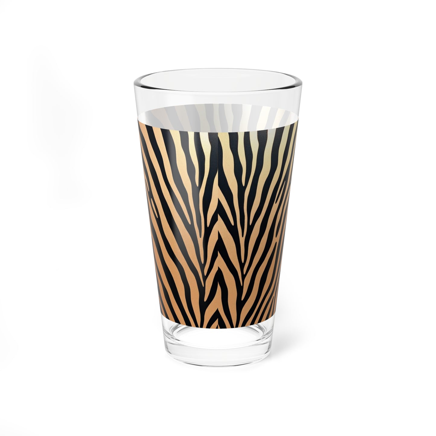 Zebra Print Mixing Glass - 16oz Cocktail & Beverage Glassware