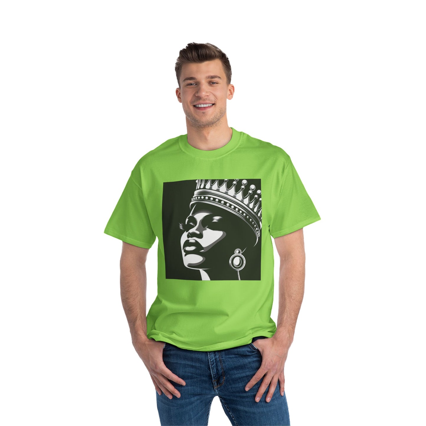Crowned Beauty T-Shirt, Unisex, Short-Sleeve Tee, Graphic Art Shirt, Queen Vibes Apparel, Unique Gift for Women, Fashion Statement Top
