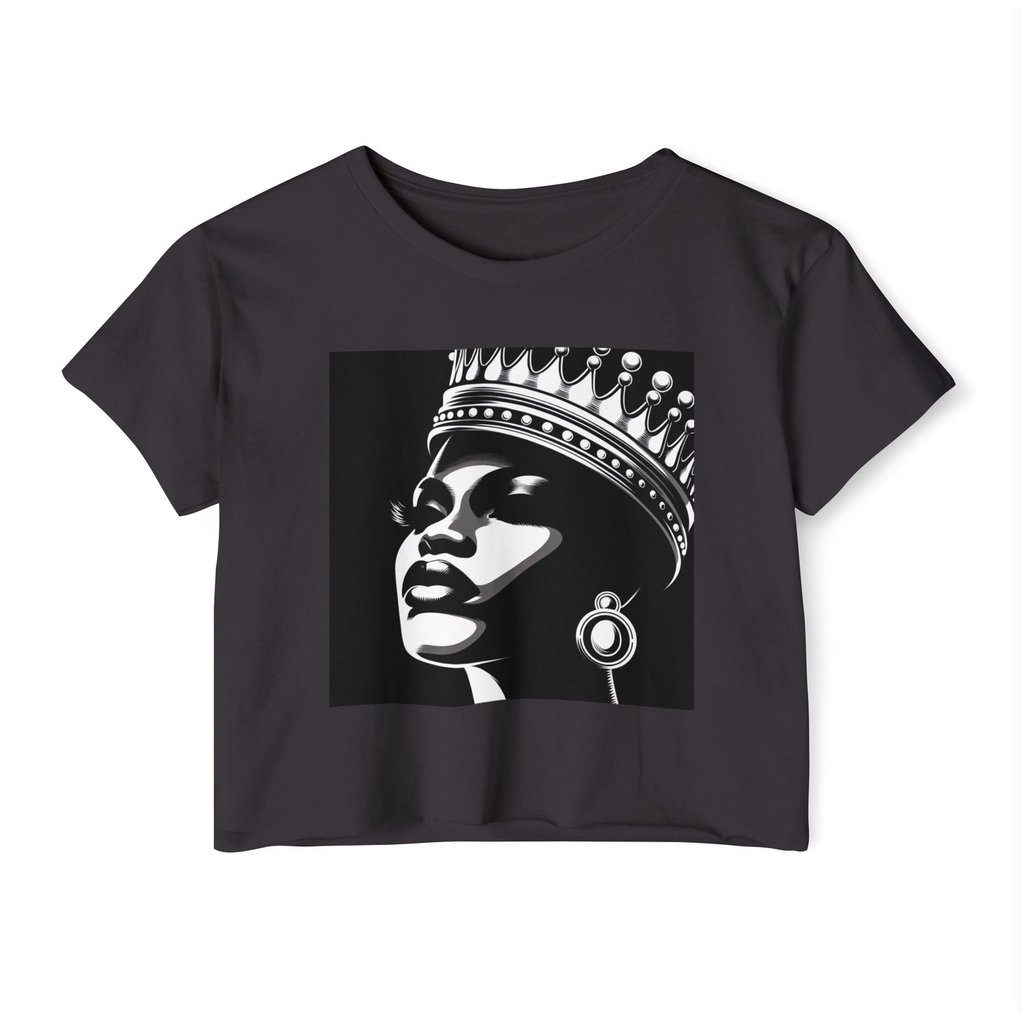 Empowered Queen Festival Crop Top | Boho Chic Shirt, Summer Concert Outfit, Music Festival Attire, Women’s Streetwear, Awesome Gift