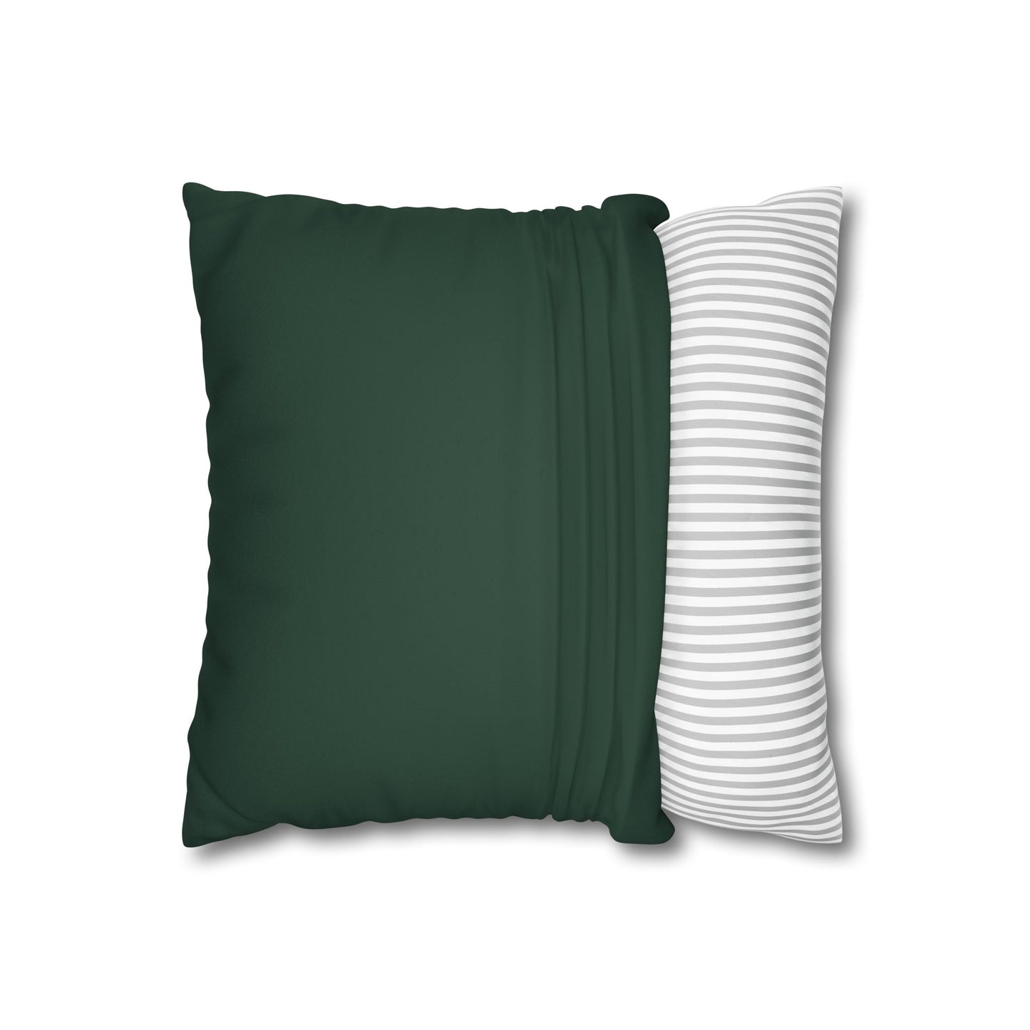 Stylish Midnight Green Faux Suede Square Pillowcase for Cozy Home Decor, Decorative Cushion Cover, Modern Accent Pillow, Indoor Throw Pillows