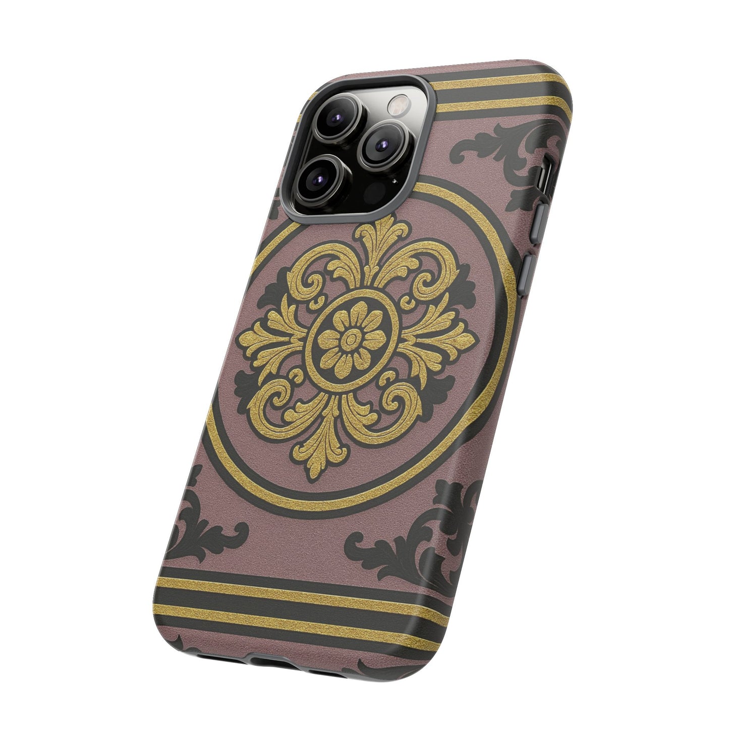 Gilded Mauve With Gold-Black Baroque Tough Cases