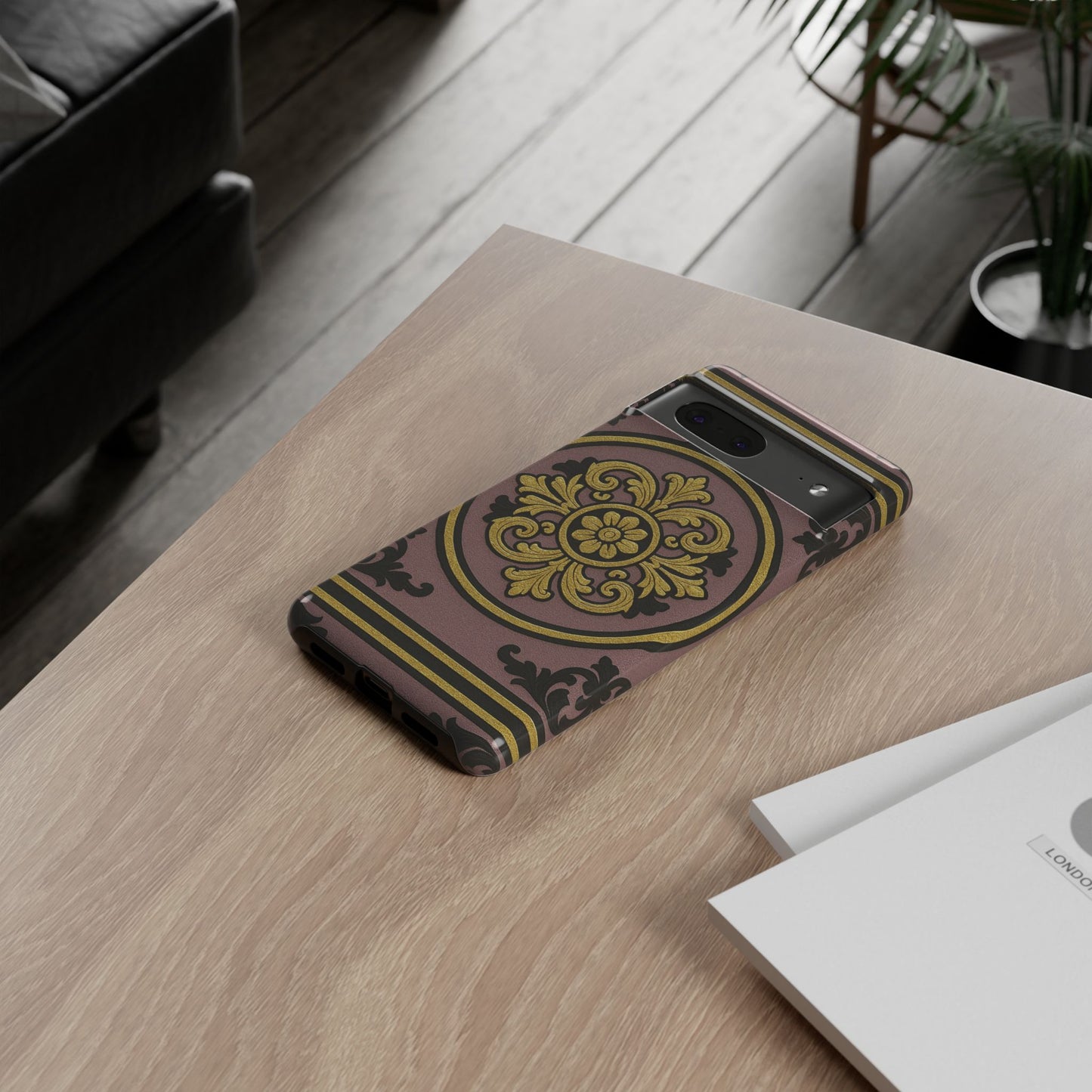 Gilded Mauve With Gold-Black Baroque Tough Cases
