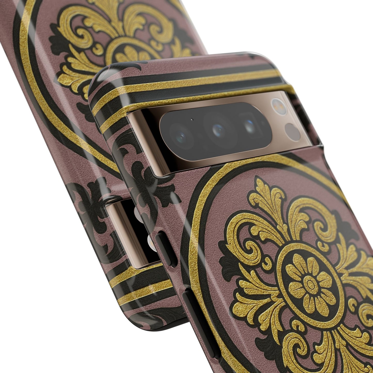Gilded Mauve With Gold-Black Baroque Tough Cases