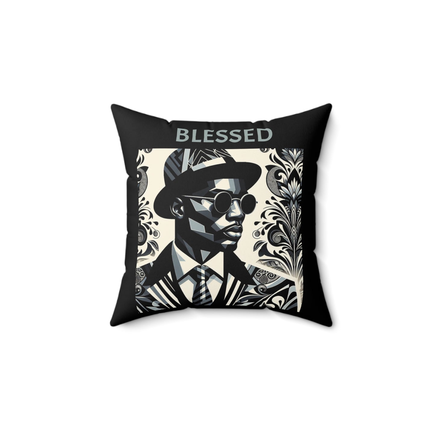 Motivated & Blessed Faux Suede Pillow - Blessing Home Decor, Inspirational Accent Throw, Modern Living Room Cushion, Gift for Dreamers