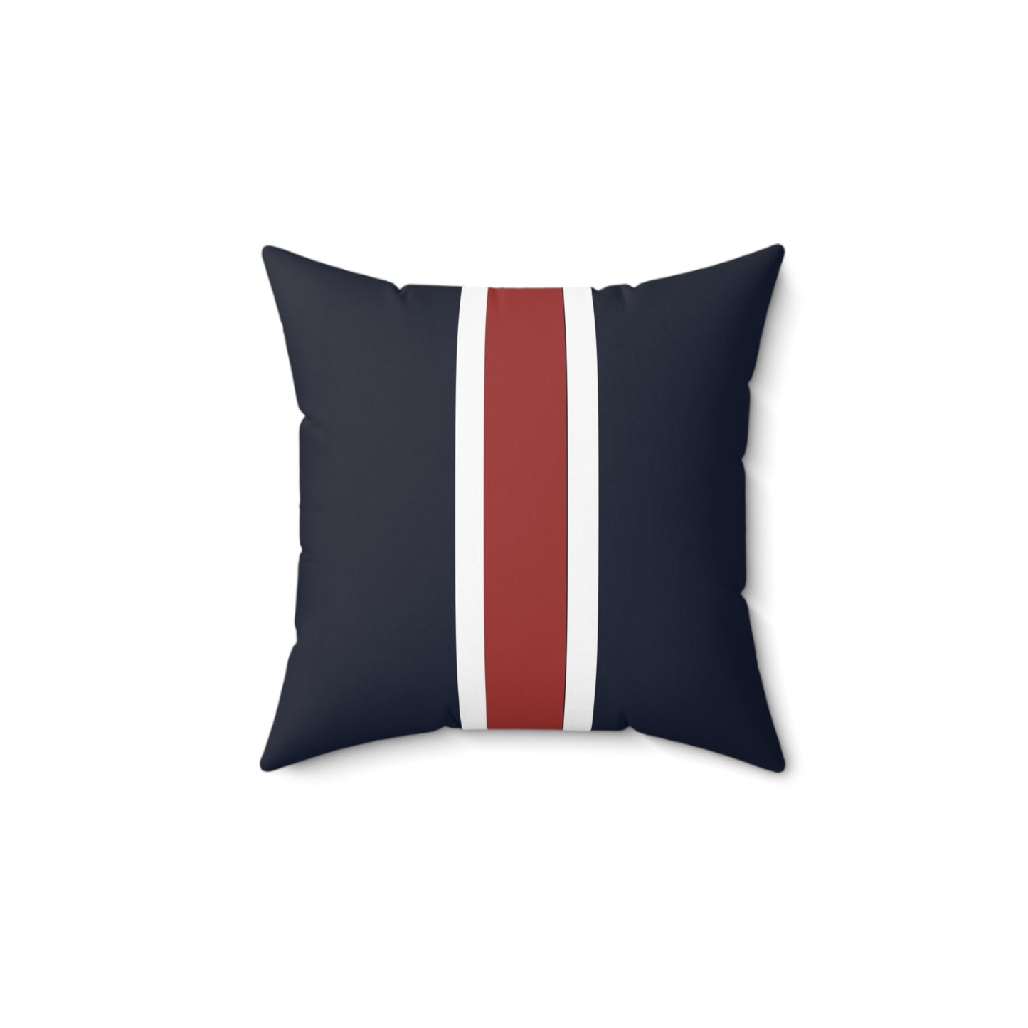 Lunar Midnight & Red-White Striped Stylish Decorative Pillow, Modern Home Decor, Cozy Couch Accent, Gift for Him or Her, Comfortable Square Cushion