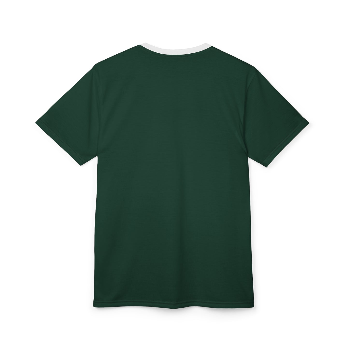 Unisex Midnight Green (White Collar) Cut & Sew Tee - Unique AOP Design for Everyday Styling, Perfect Gift for Friends & Family, Casual Wear