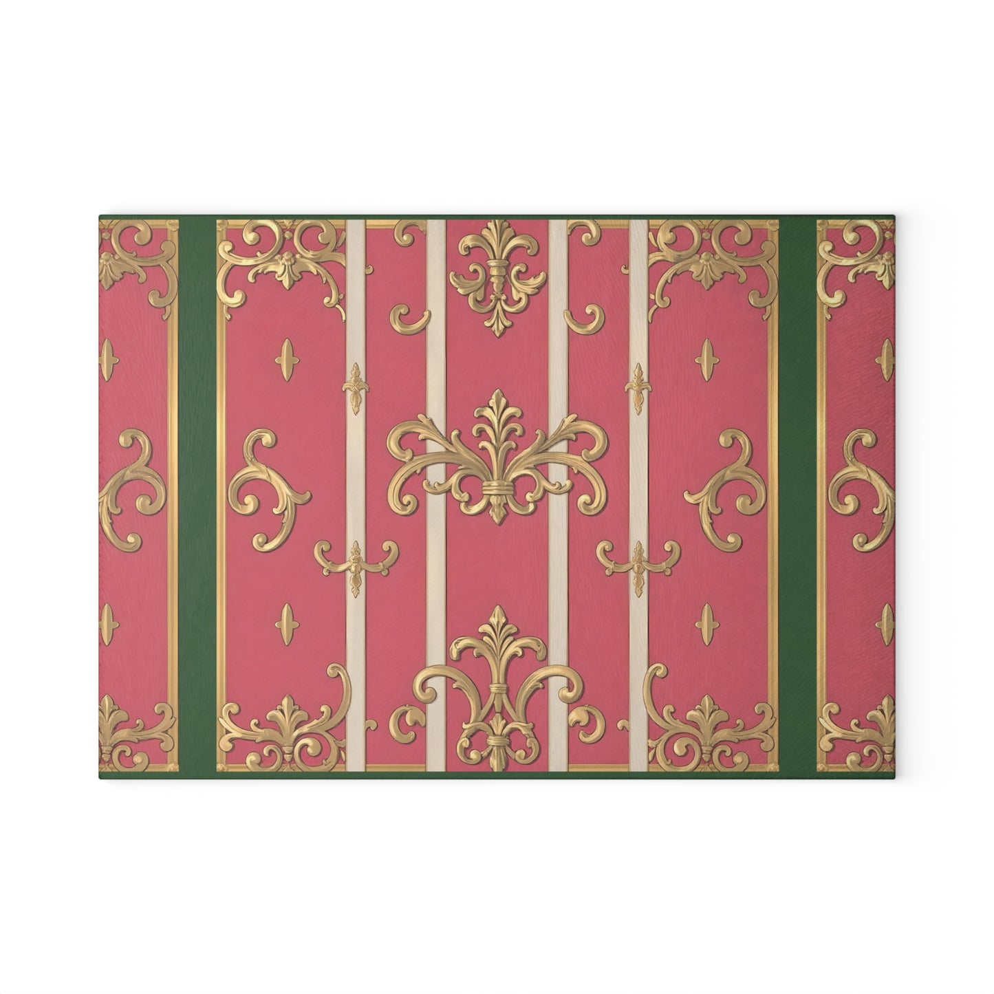 Elegant Pink Baroque Glass Cutting Board, Kitchen Decor, Gift for Chef, Housewarming, Wedding, Culinary Art, Cooking Accessory